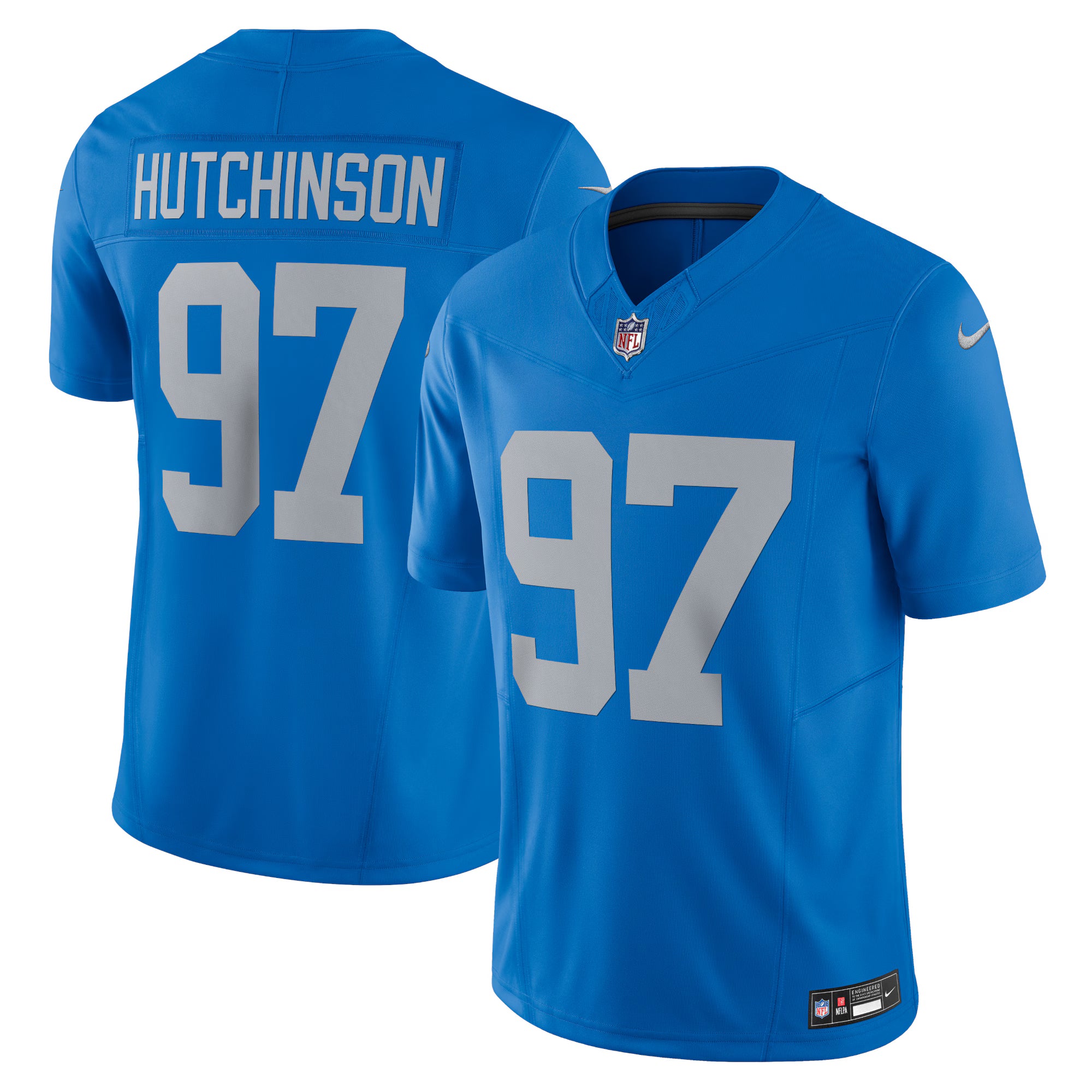 Aidan Hutchinson Detroit Lions Nike Vapor F.U.S.E. Alternate Limited Jersey - Blue