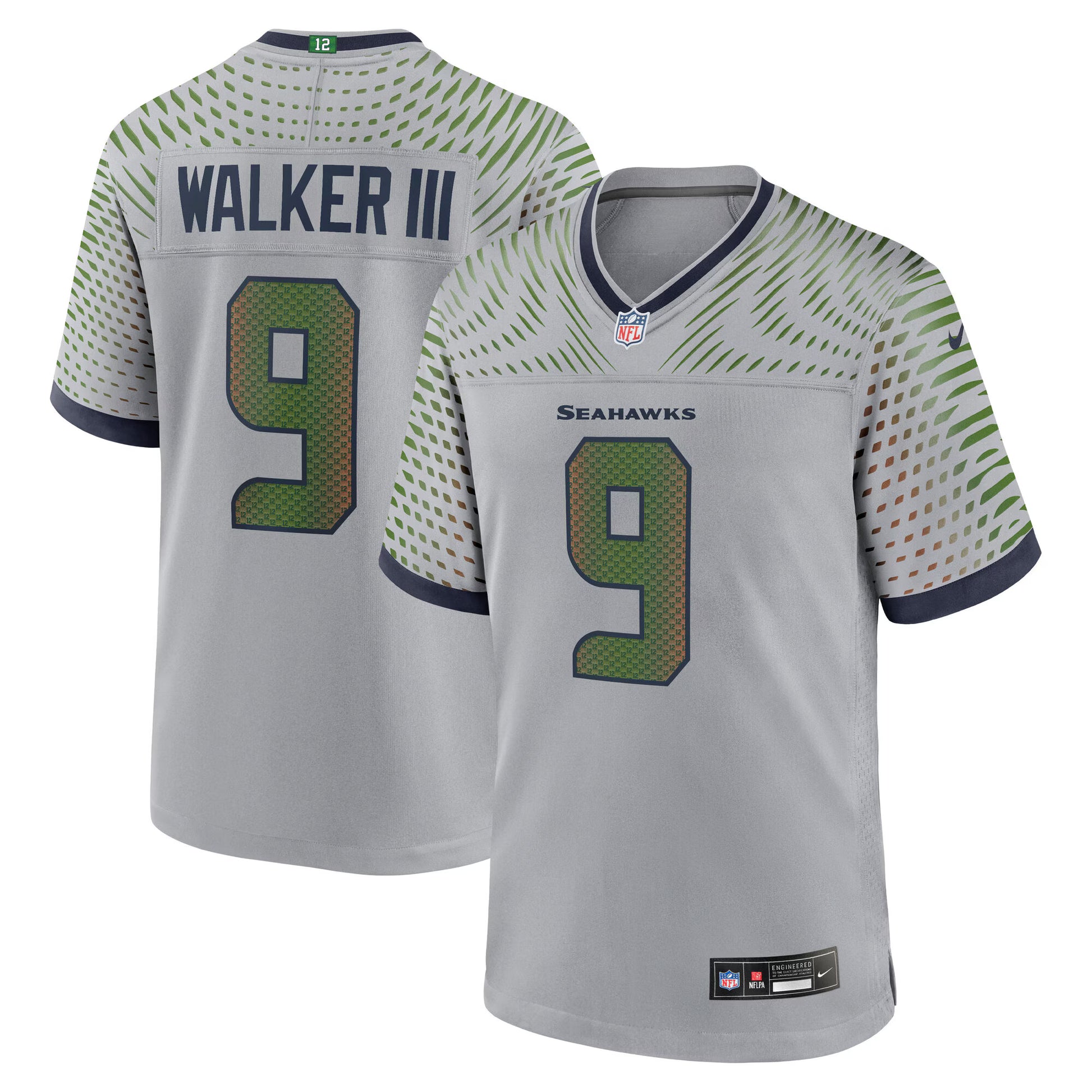 Kenneth Walker III Seattle Seahawks Nike 2025 Rivalries Collection Game Jersey - Wolf Gray