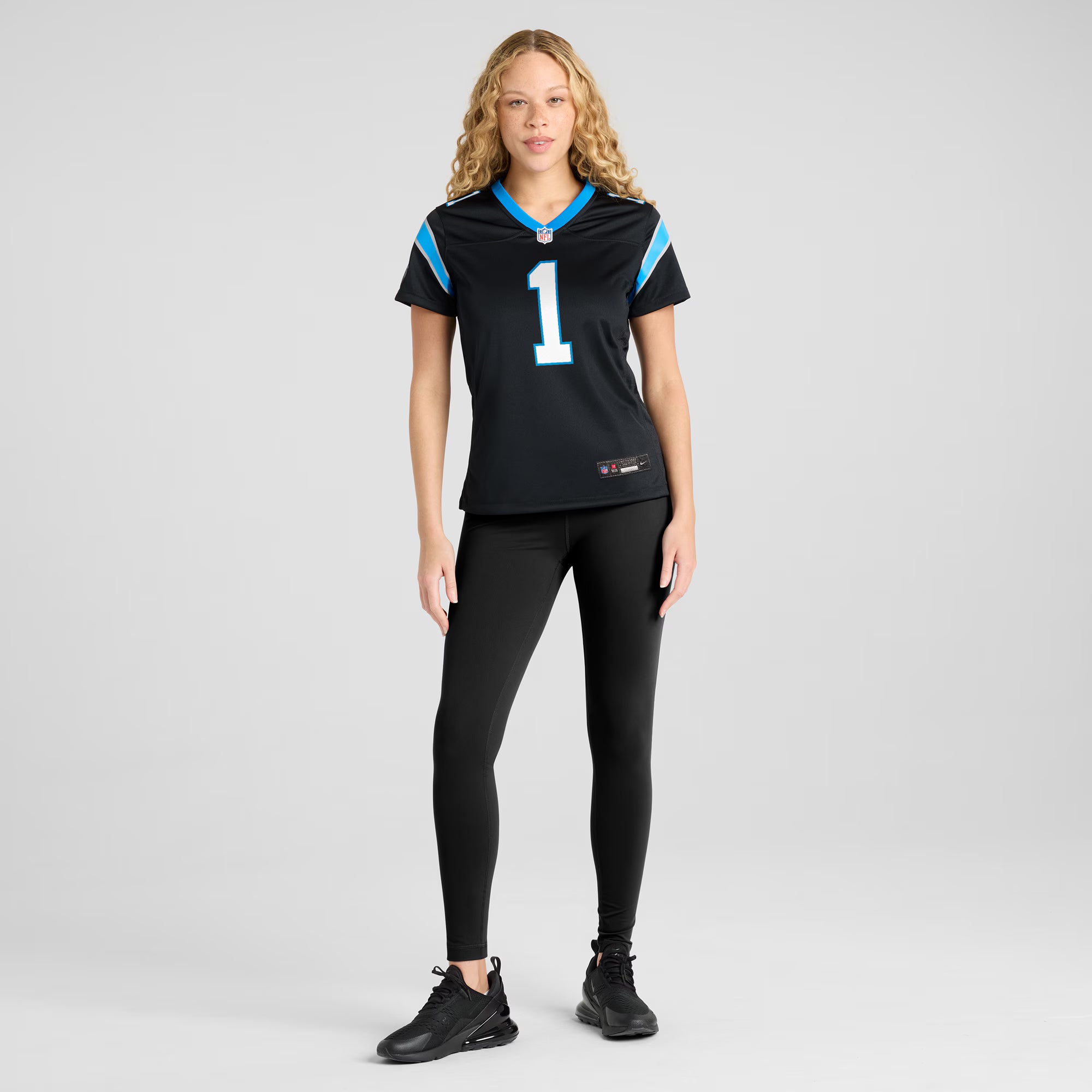 Number 1 Bride Carolina Panthers Nike Women's Game Jersey - Black