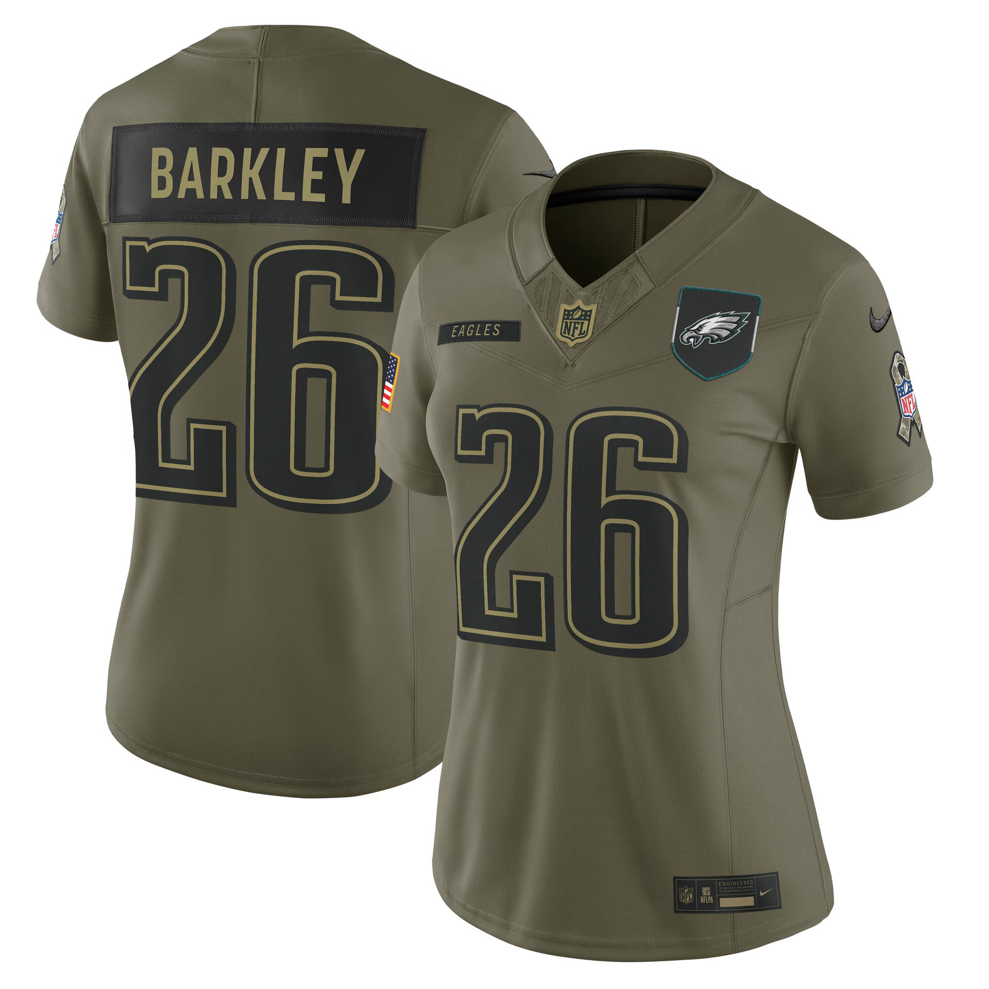 Saquon Barkley Philadelphia Eagles Nike Women's 2025 Salute to Service Limited Jersey - Olive