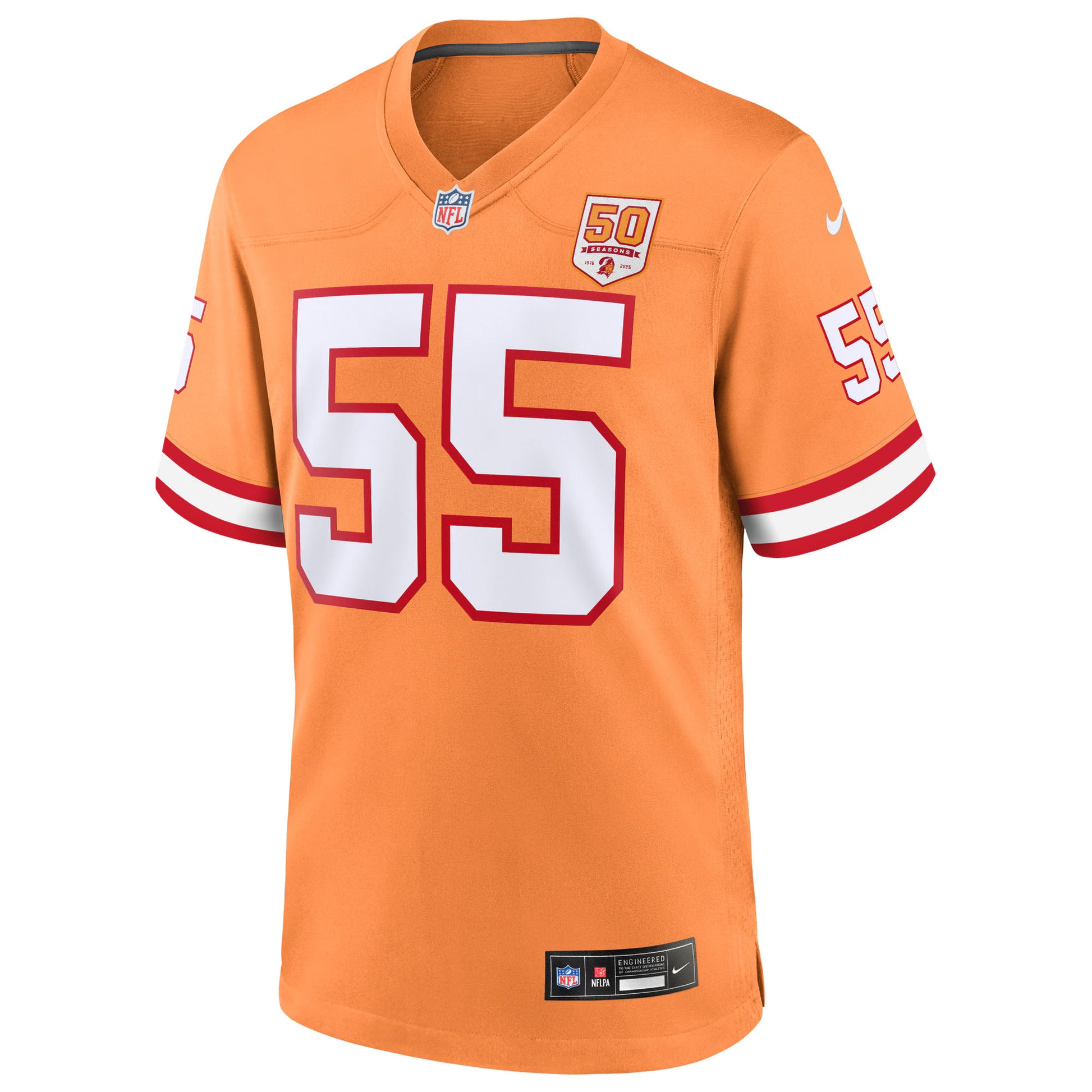 Derrick Brooks  Tampa Bay Buccaneers Nike 50th Season Game Jersey - Creamsicle