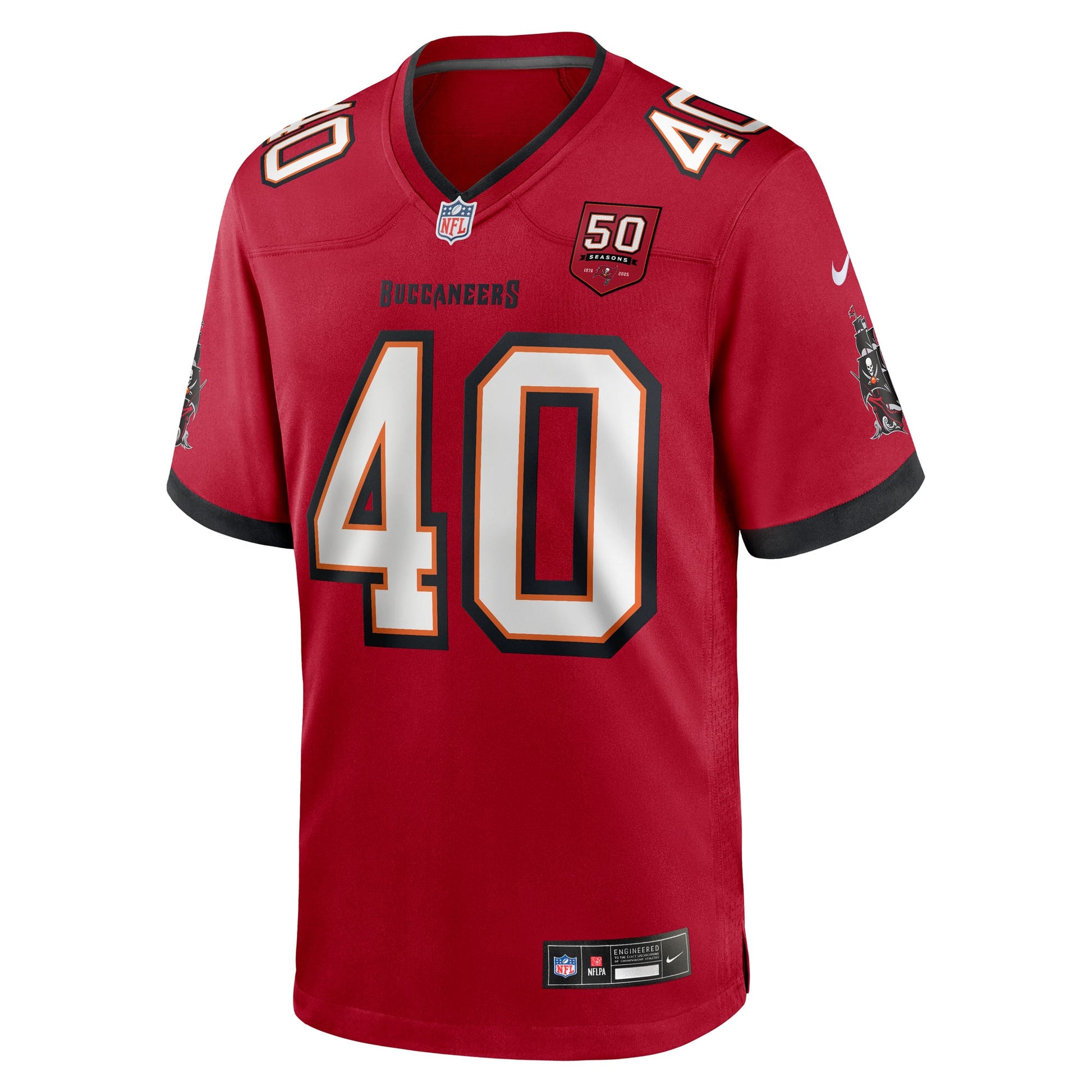 Mike Alstott Tampa Bay Buccaneers Nike 50th Season Team Game Jersey - Red