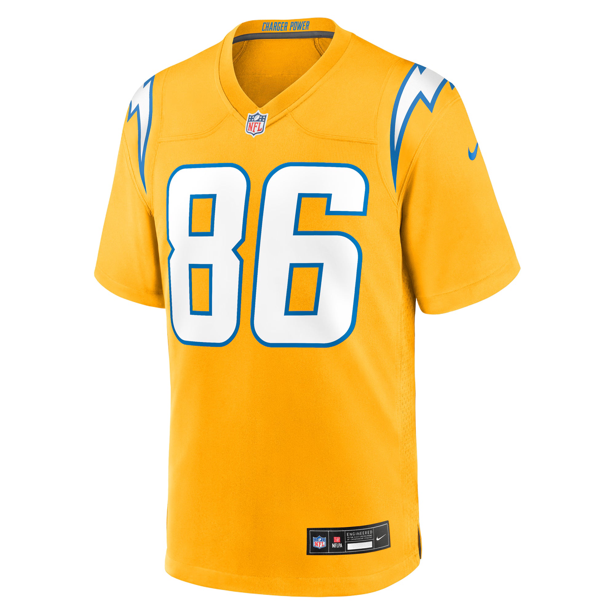 Oronde Gadsden Los Angeles Chargers Nike Alternate Charger Power Game Jersey -  Gold