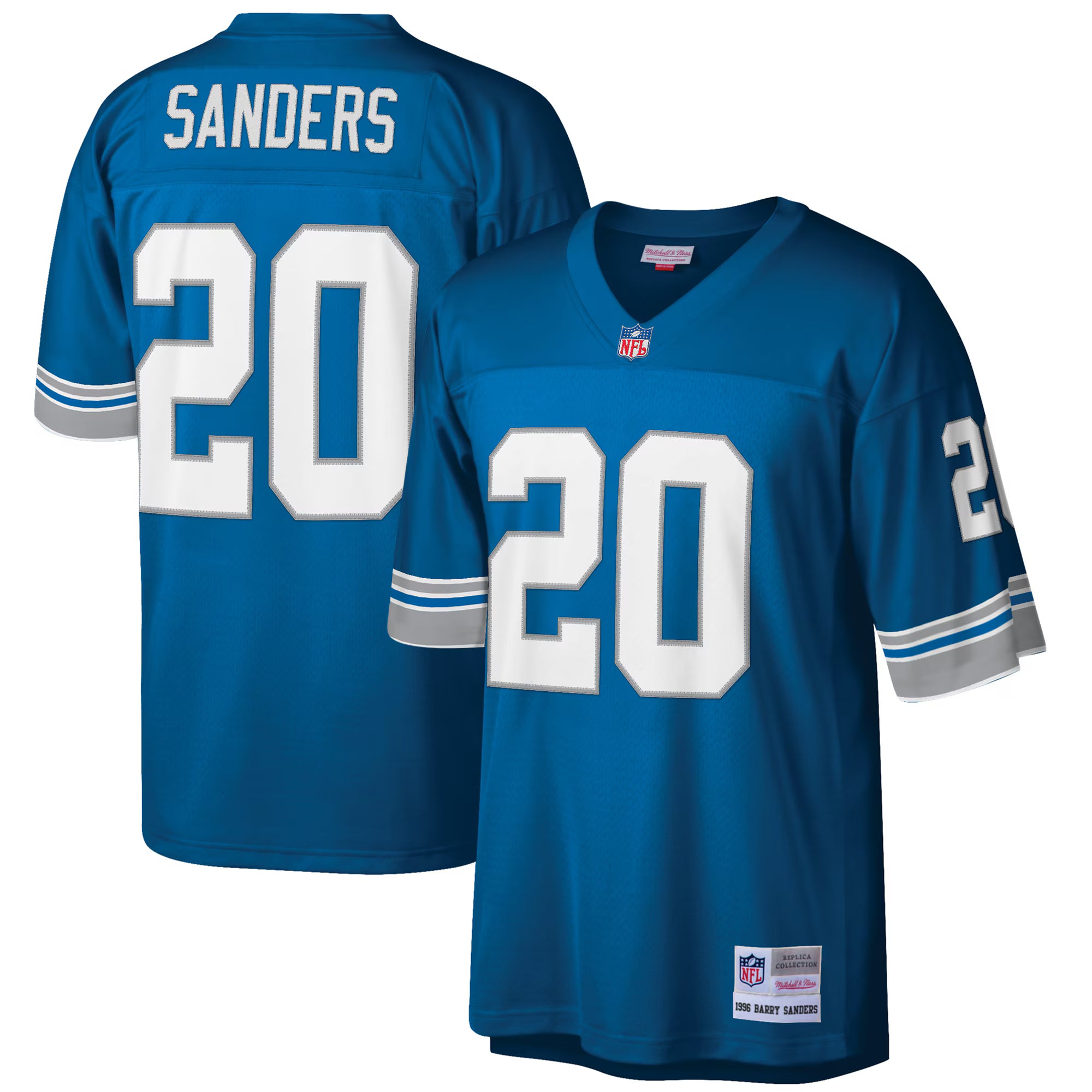 Barry Sanders Detroit Lions Mitchell &amp; Ness Big &amp; Tall 1996 Retired Player Replica Jersey - Blue