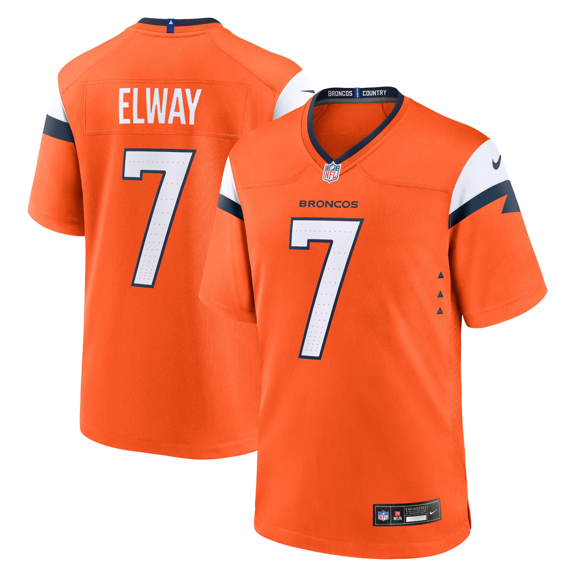 John Elway Denver Broncos Nike Mile High Collection Retired Player Game Jersey - Orange