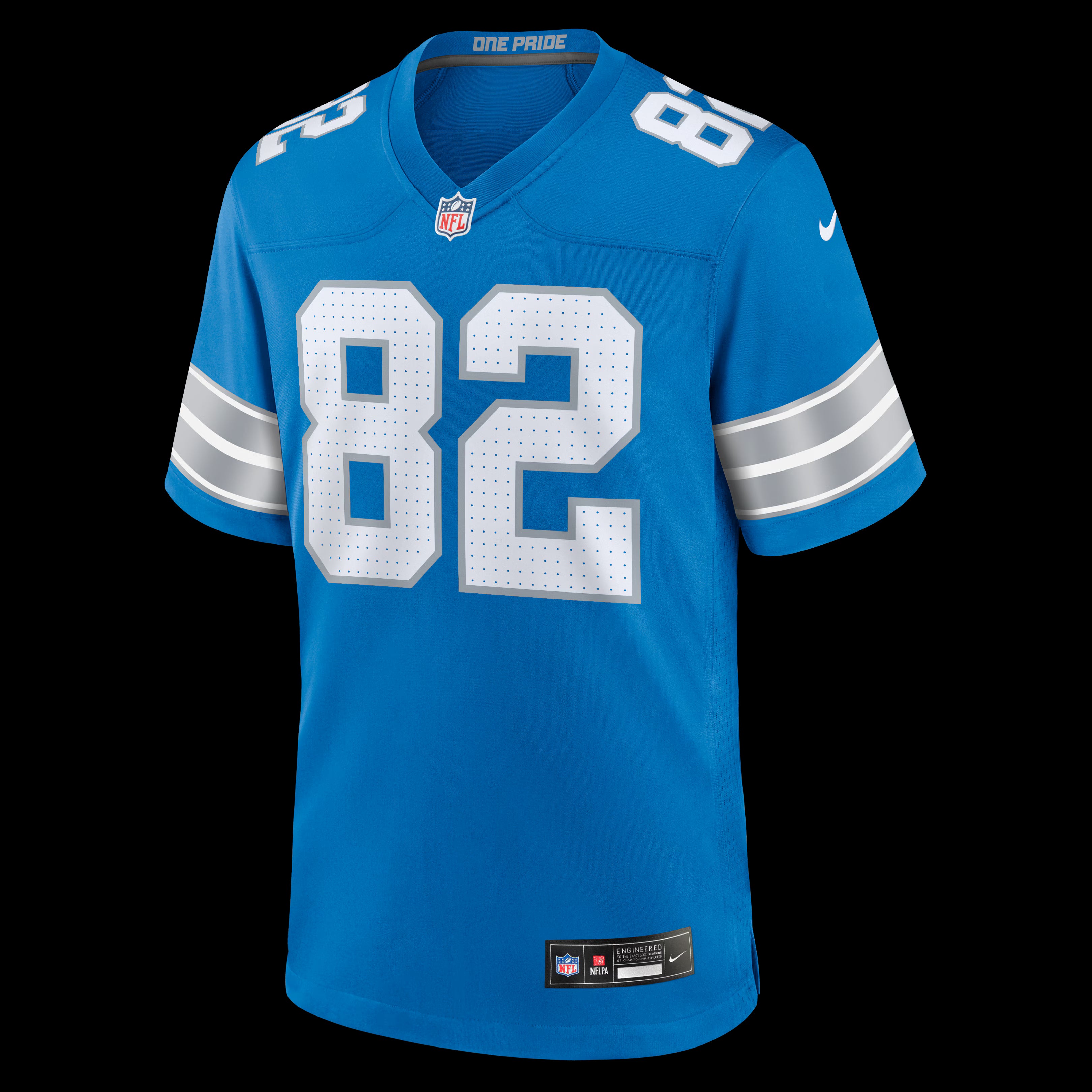 Ross Dwelley Detroit Lions Nike Team Game Jersey -  Blue