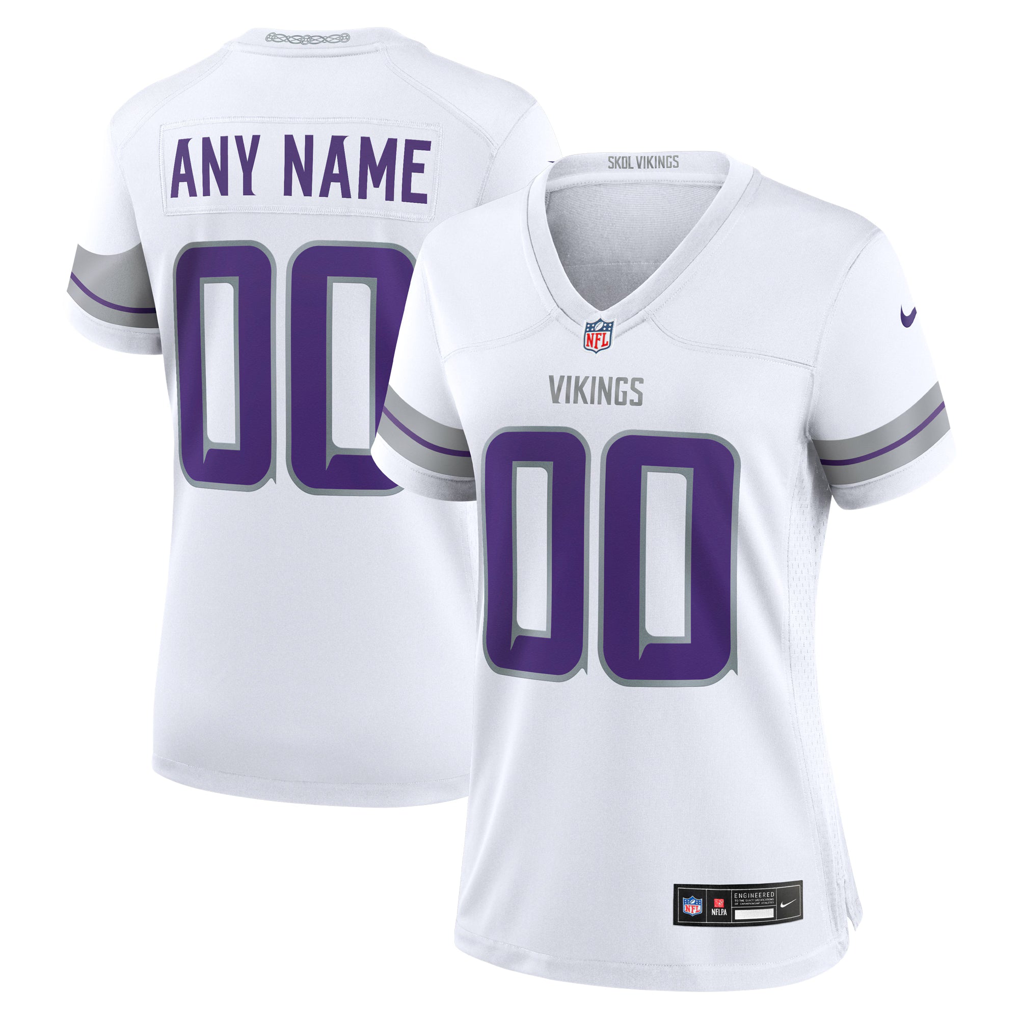 Minnesota Vikings Nike Women's Alternate Custom Game Jersey - White