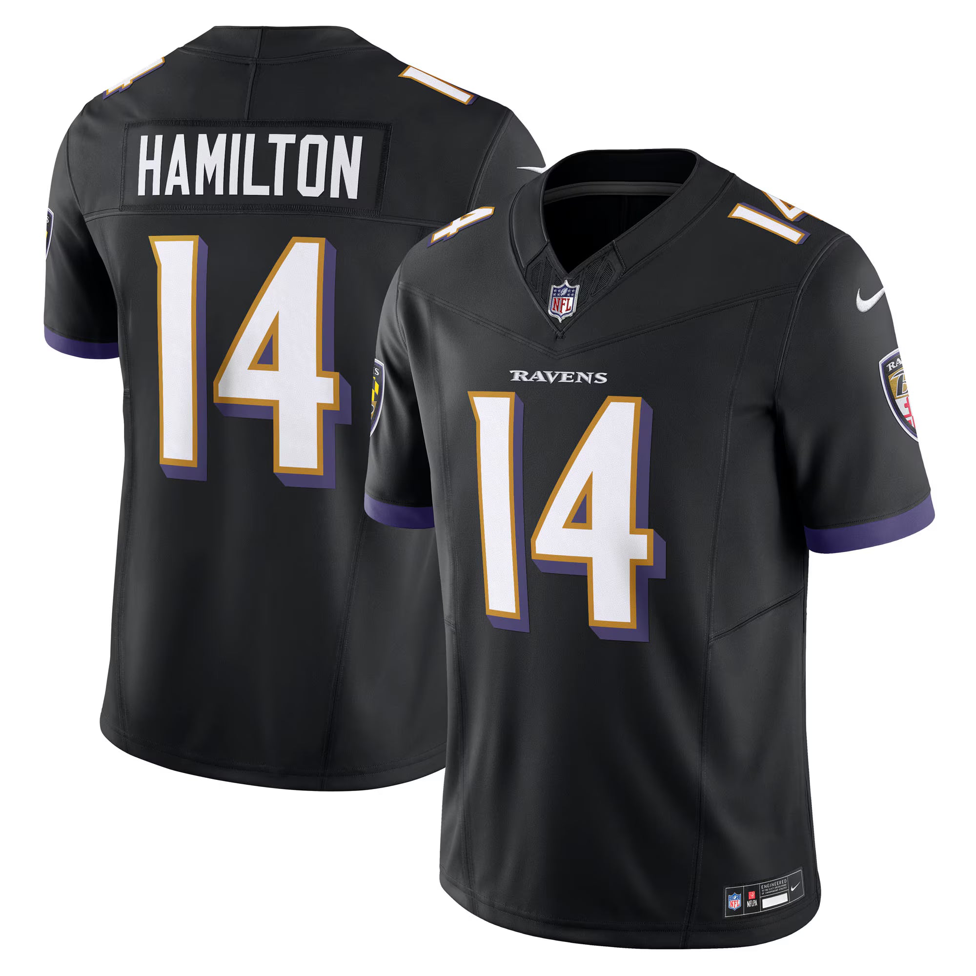 Kyle Hamilton Baltimore Ravens Nike Alternate  Vapor F.U.S.E. Limited Jersey - Black