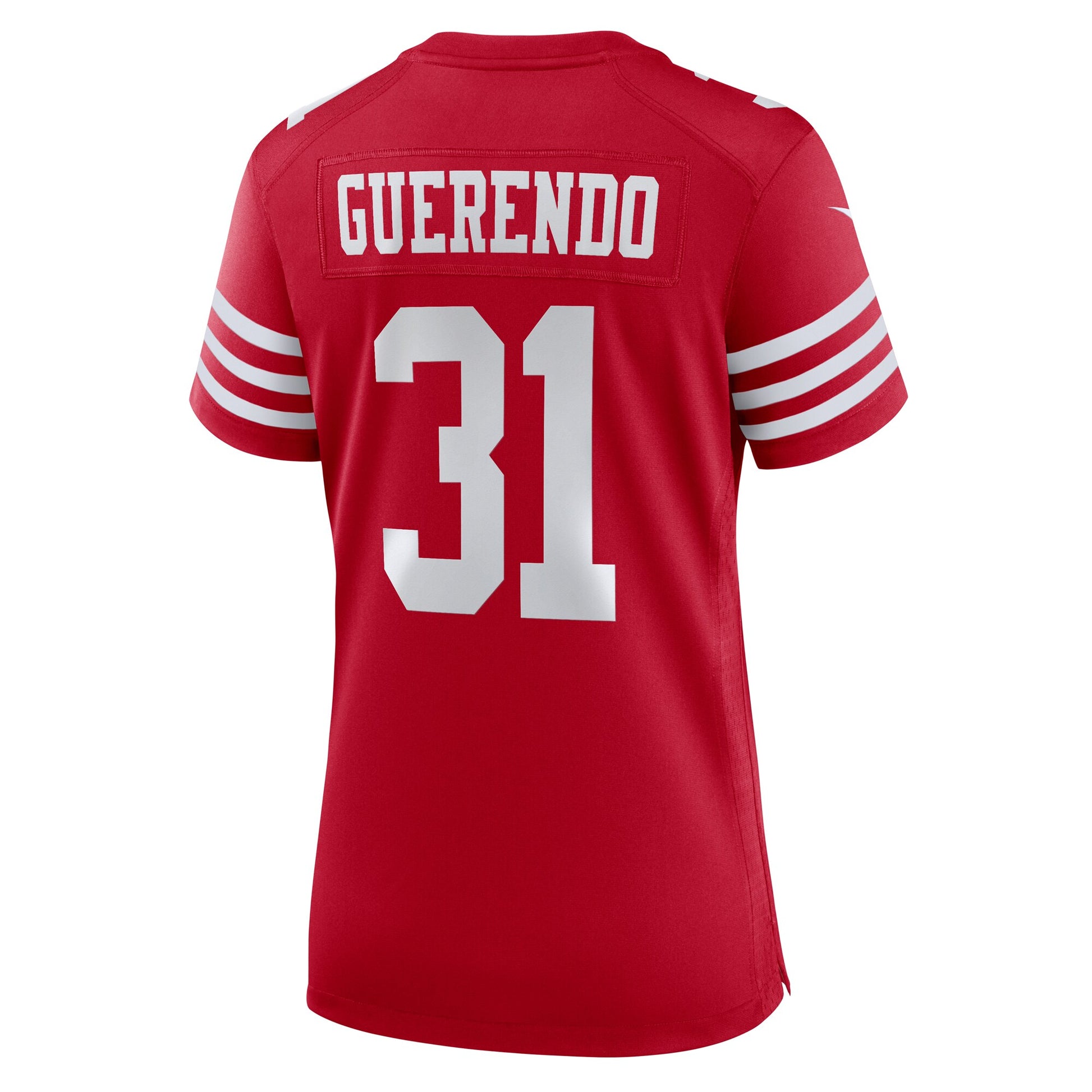 Isaac Guerendo San Francisco 49ers Nike Women's Team Game Jersey -  Scarlet
