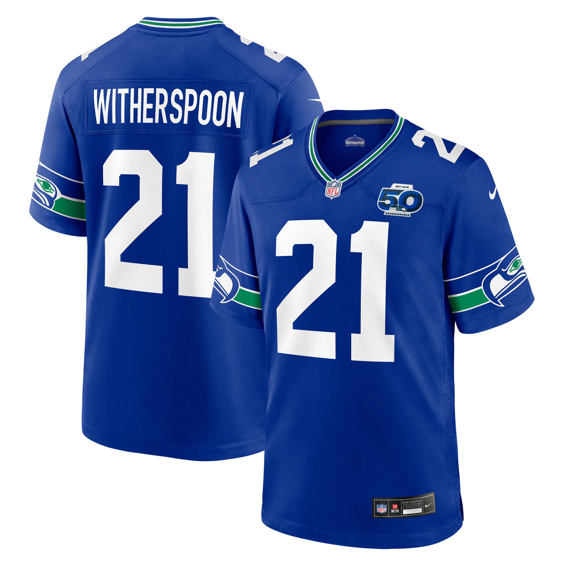 Devon Witherspoon Seattle Seahawks Nike Alternate 50th Season Game Jersey - Royal