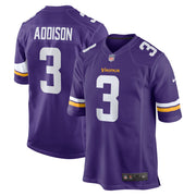 Jordan Addison Minnesota Vikings Nike  Game Jersey - Purple