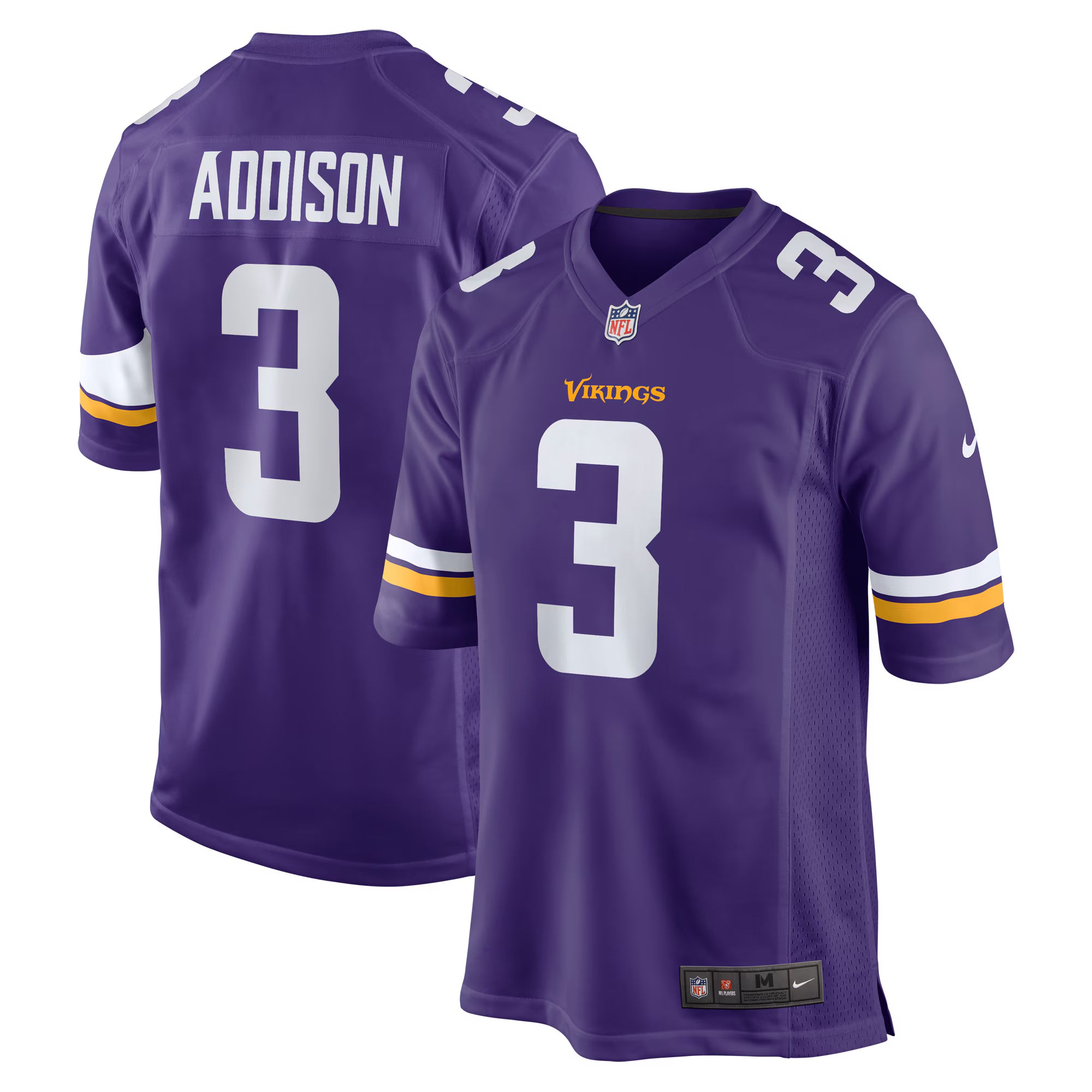 Jordan Addison Minnesota Vikings Nike  Game Jersey - Purple