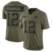 Roger Staubach Dallas Cowboys Nike 2025 Salute to Service Retired Limited Jersey - Olive