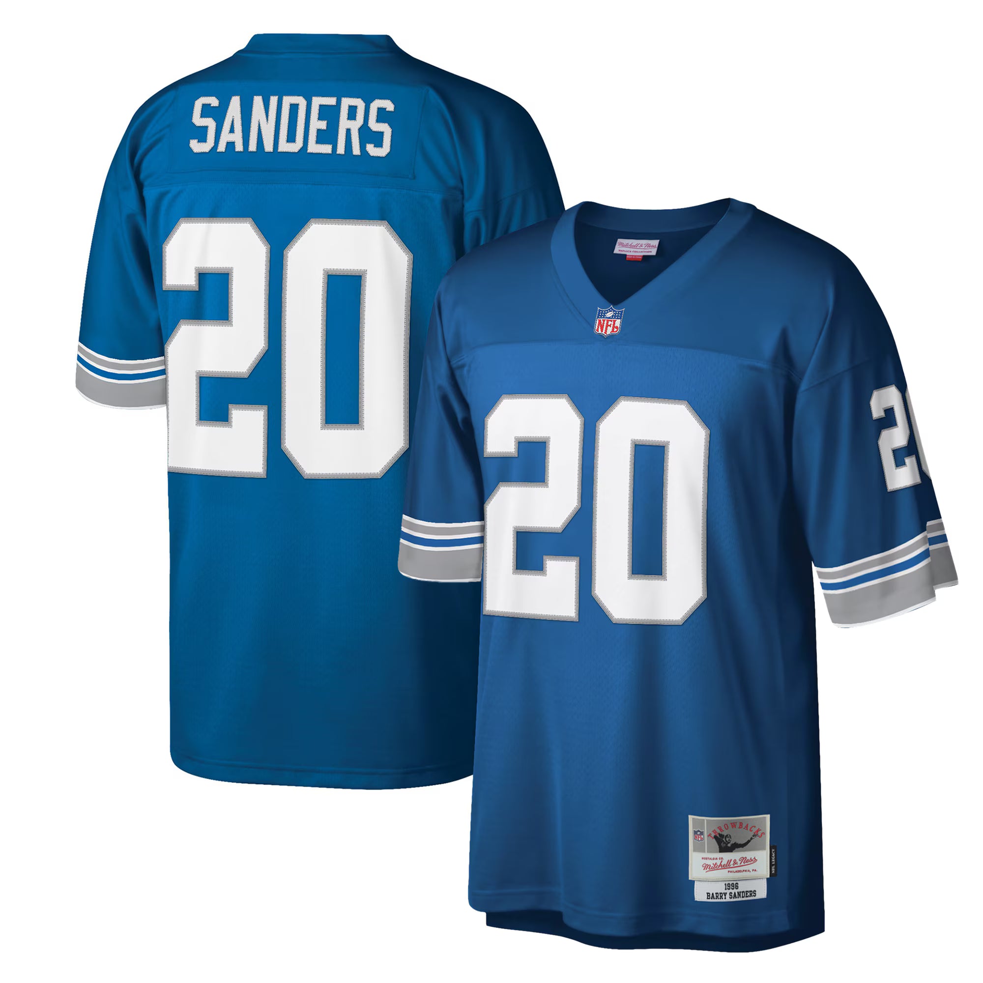 Barry Sanders Detroit Lions Mitchell &amp; Ness Legacy Replica Jersey - Blue