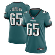 Lane Johnson Philadelphia Eagles Nike Women's Team Game Jersey - Midnight Green