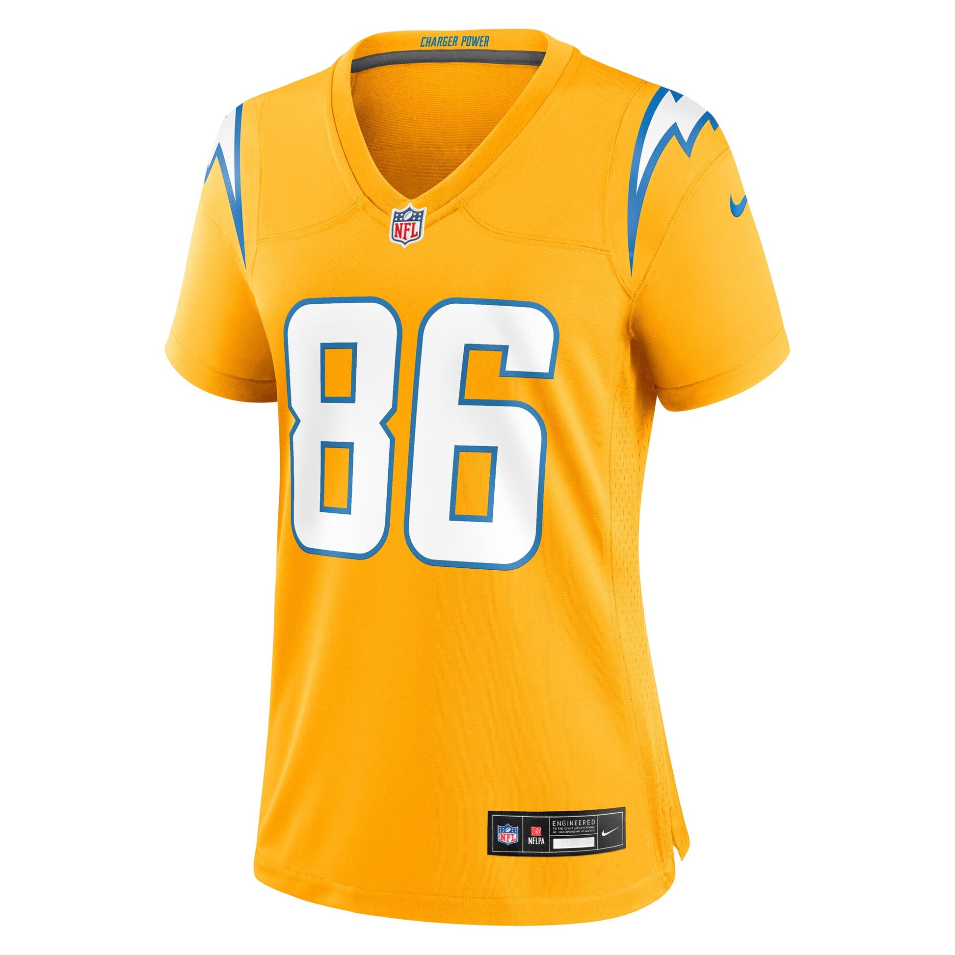 Oronde Gadsden Los Angeles Chargers Nike Women's Alternate Charger Power Game Jersey -  Gold
