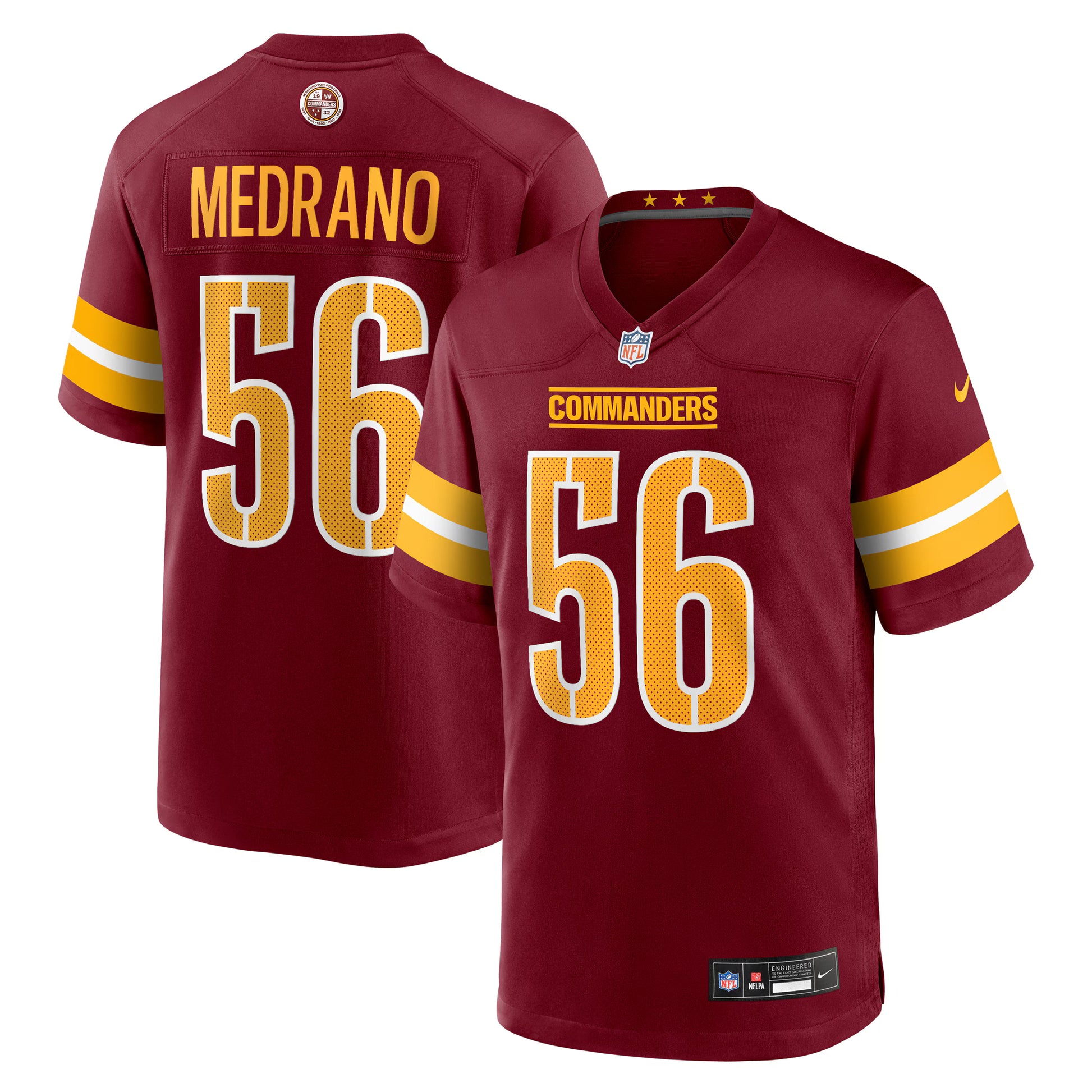 Kain Medrano Washington Commanders Nike Team Game Jersey -  Burgundy
