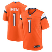Number 1 Groom Denver Broncos Nike Game Jersey - Orange