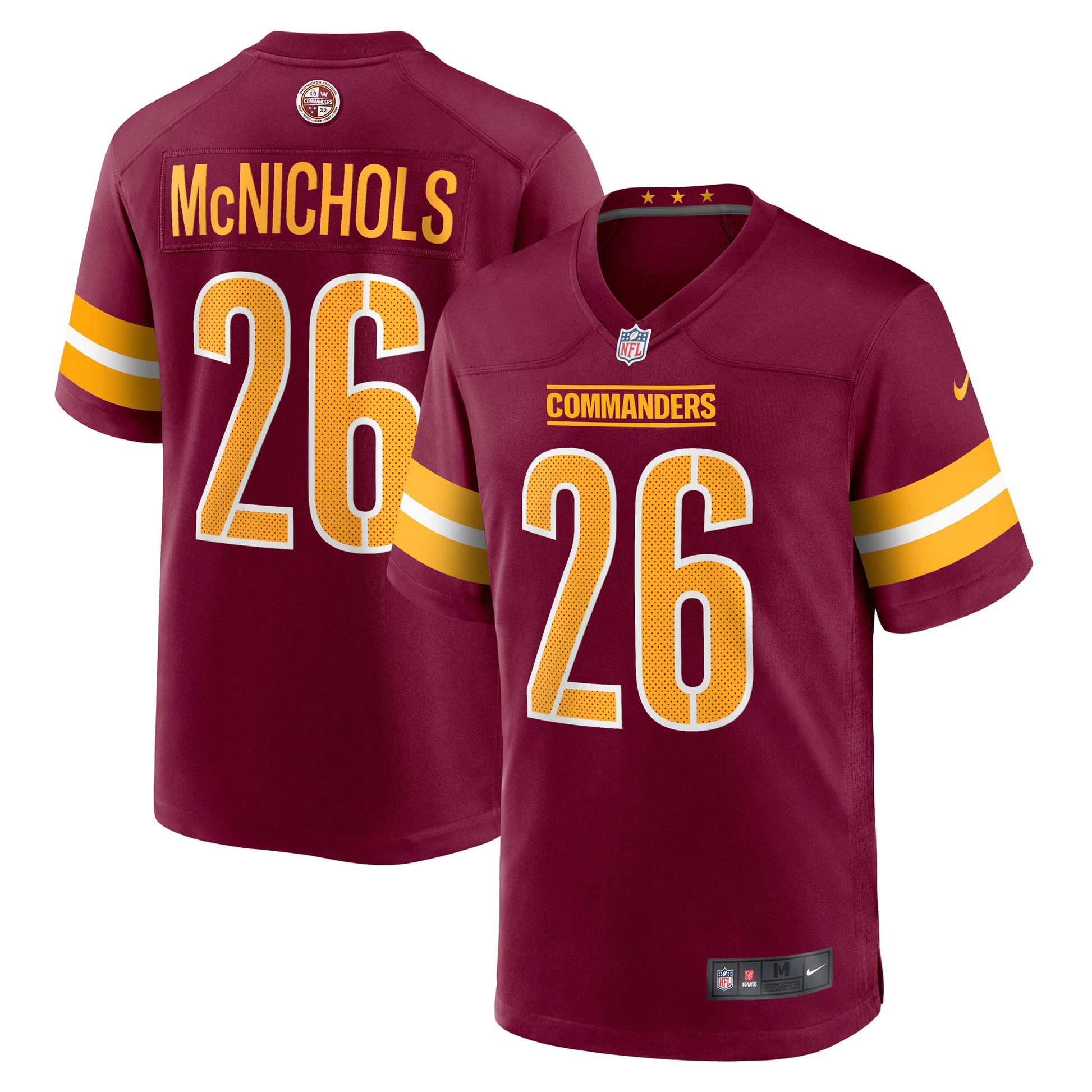 Jeremy McNichols Washington Commanders Nike  Game Jersey -  Burgundy