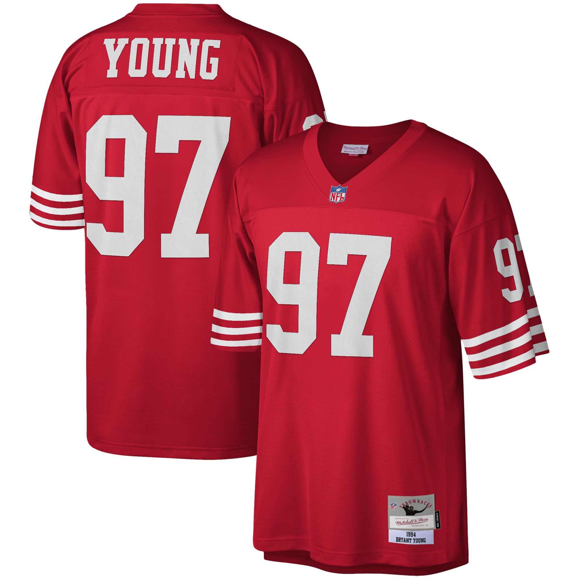 Bryant Young San Francisco 49ers Mitchell &amp; Ness Legacy Replica Jersey - Scarlet