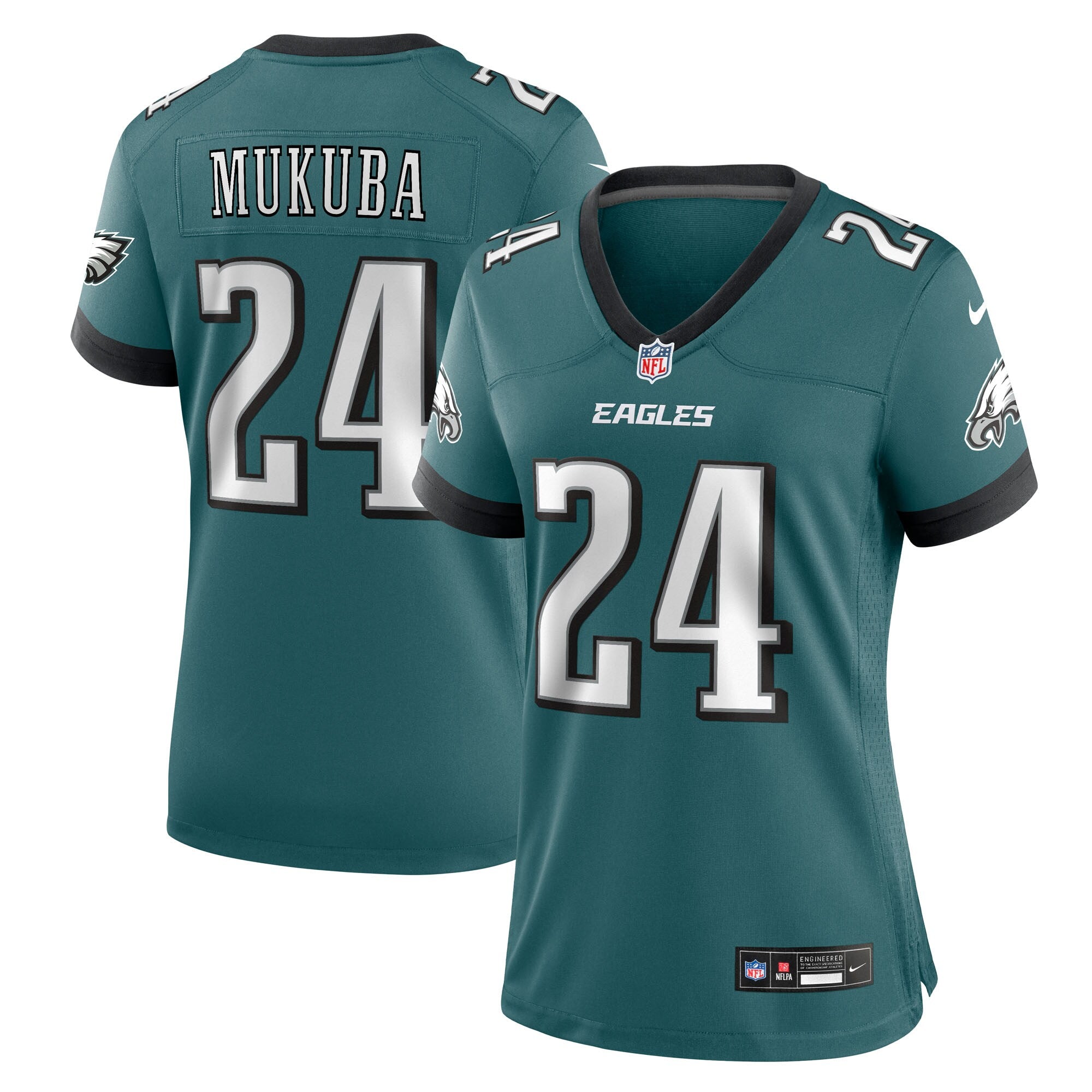Andrew Mukuba Philadelphia Eagles Nike Women's Team Game Jersey - Midnight Green