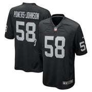 Jackson Powers-Johnson Las Vegas Raiders Nike Team Game Jersey -  Black