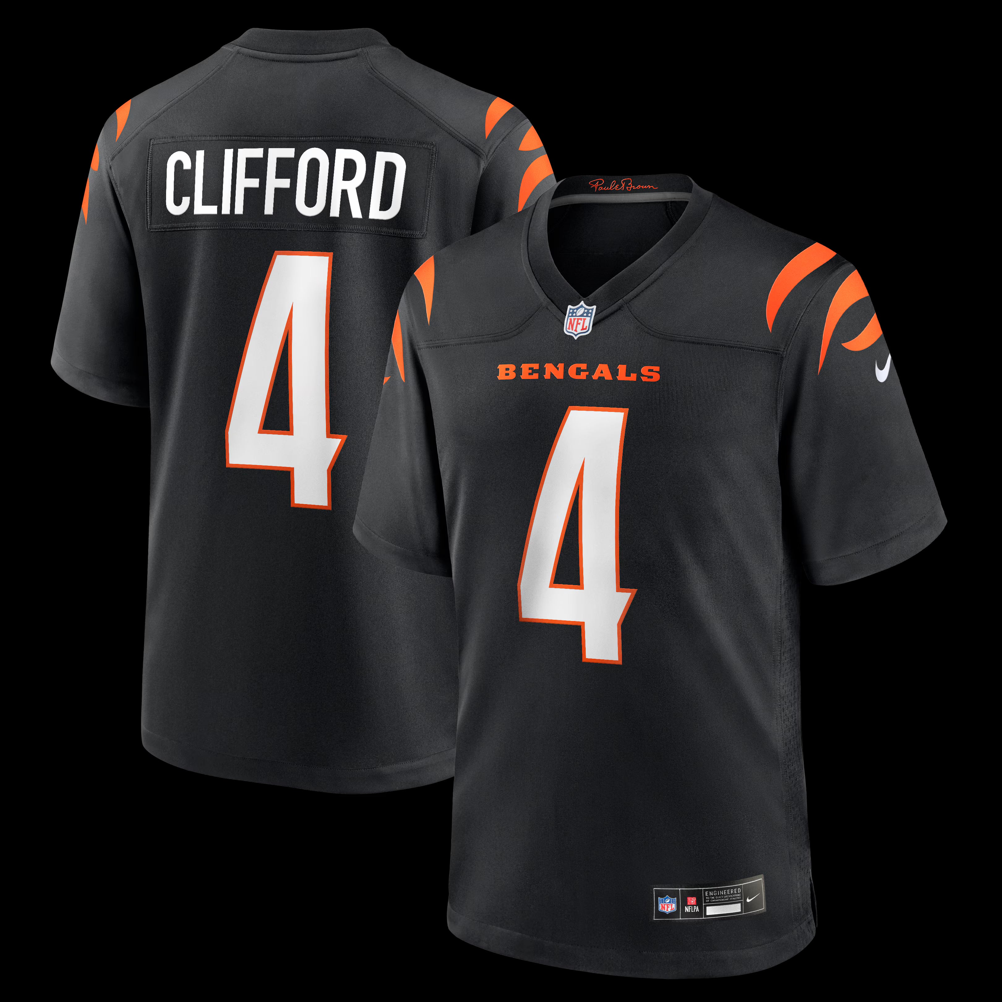 Sean Clifford Cincinnati Bengals Nike Team Game Jersey -  Black