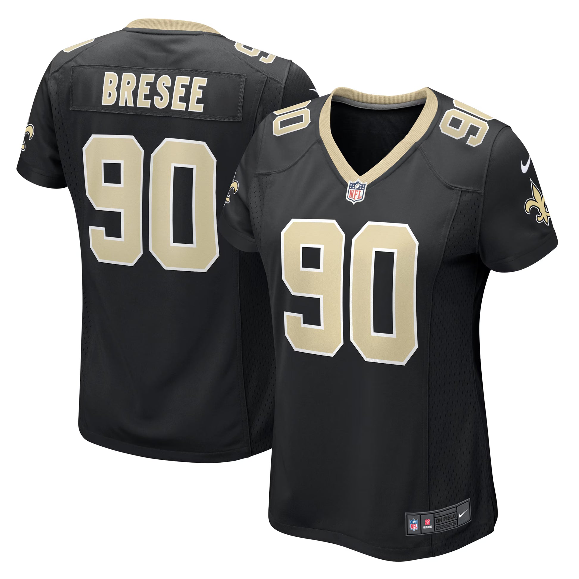 Bryan Bresee New Orleans Saints Nike Women's  Game Jersey -  Black
