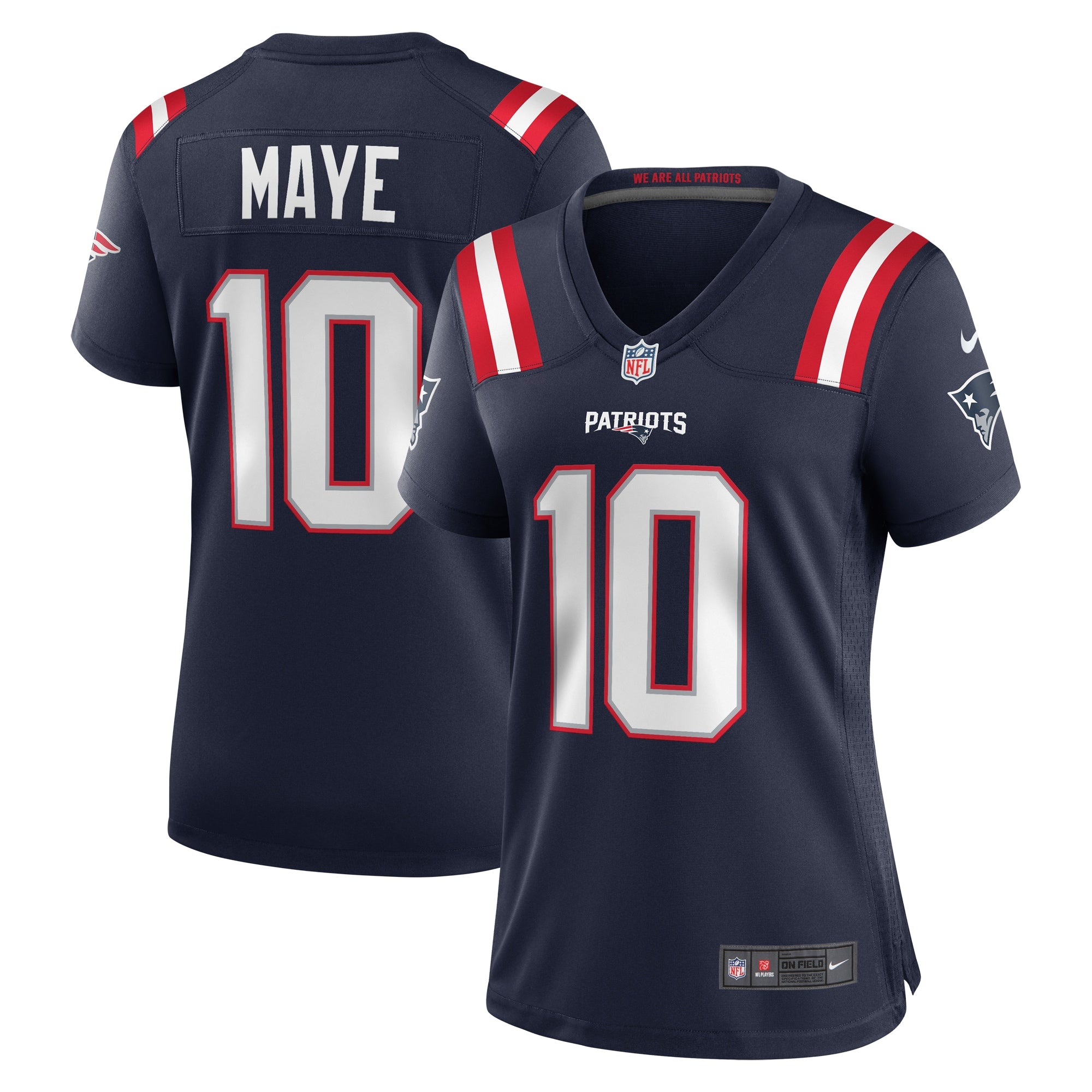 Drake Maye New England Patriots Nike Women's  Player Game Jersey - Navy