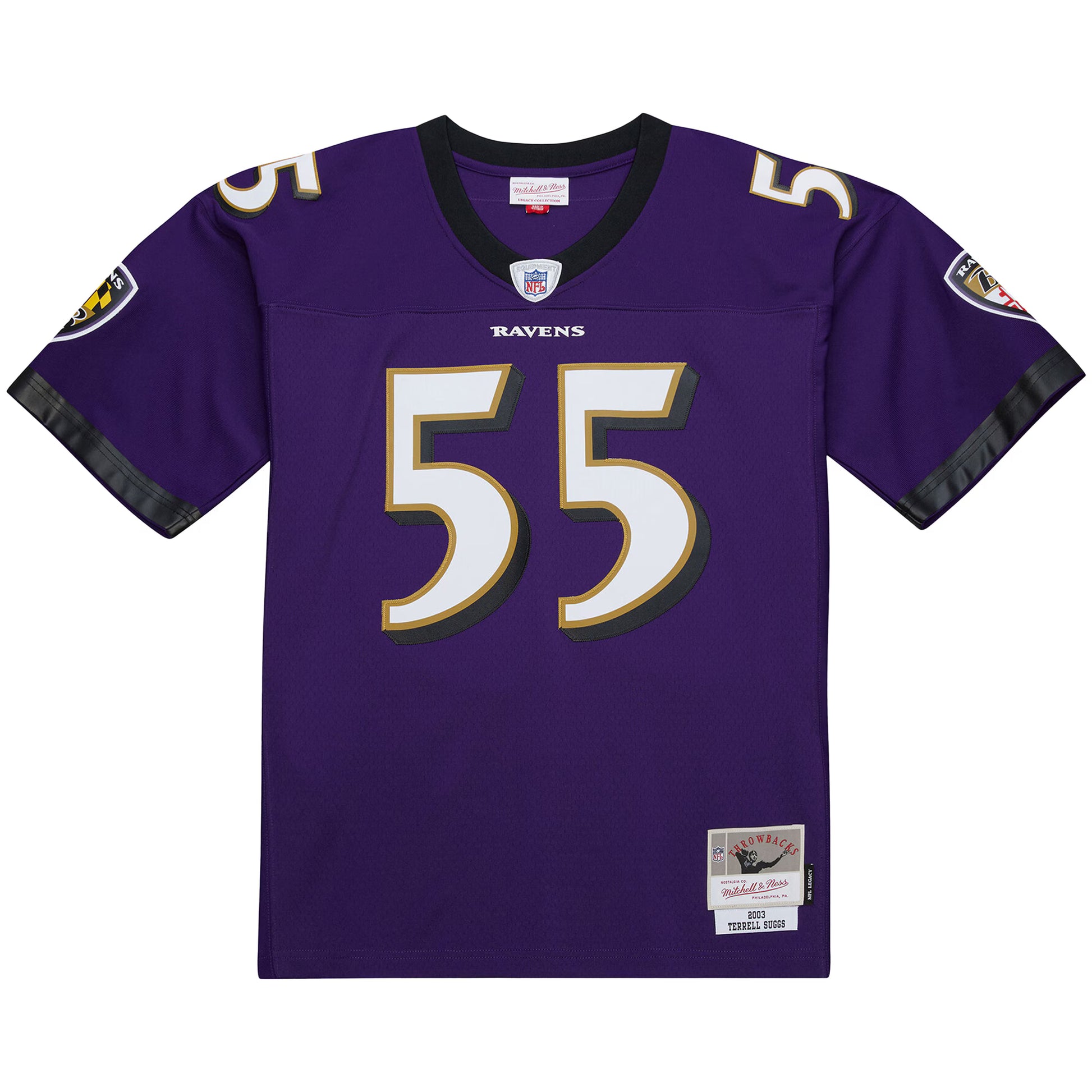 Terrell Suggs Baltimore Ravens Mitchell &amp; Ness 2003 Legacy Replica Jersey - Purple