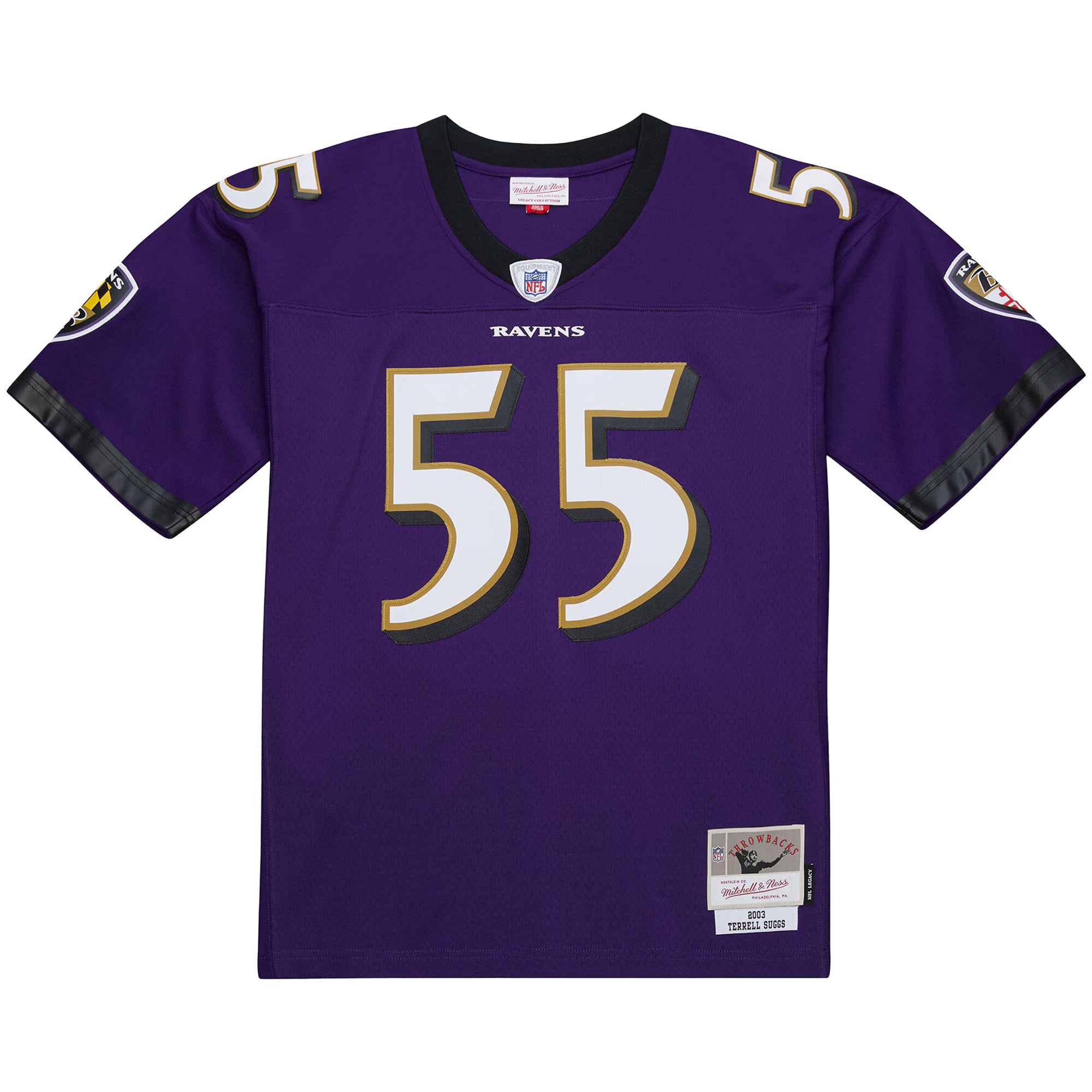 Terrell Suggs Baltimore Ravens Mitchell &amp; Ness 2003 Legacy Replica Jersey - Purple