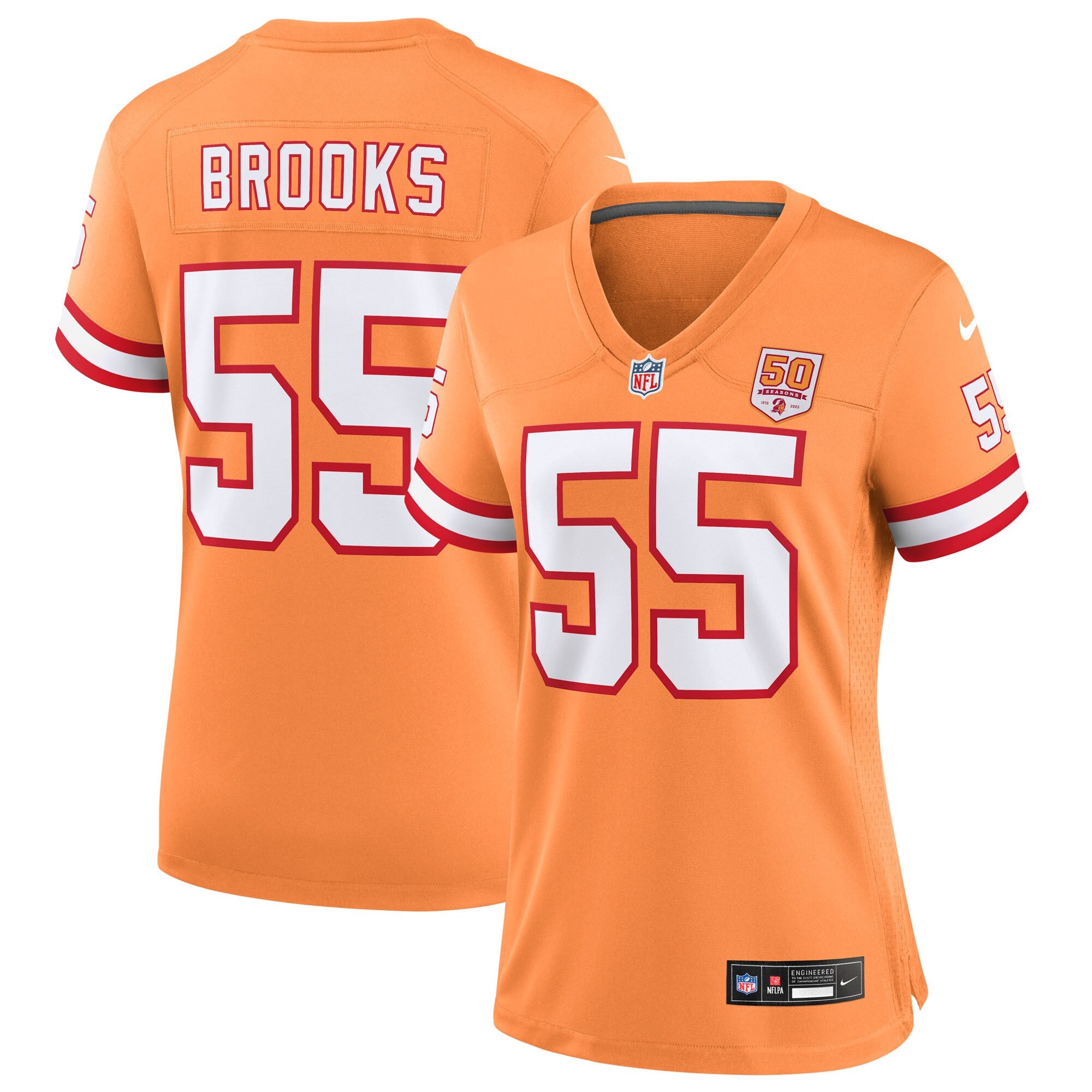Derrick Brooks  Tampa Bay Buccaneers Nike Women's 50th Season Game Jersey - Creamsicle
