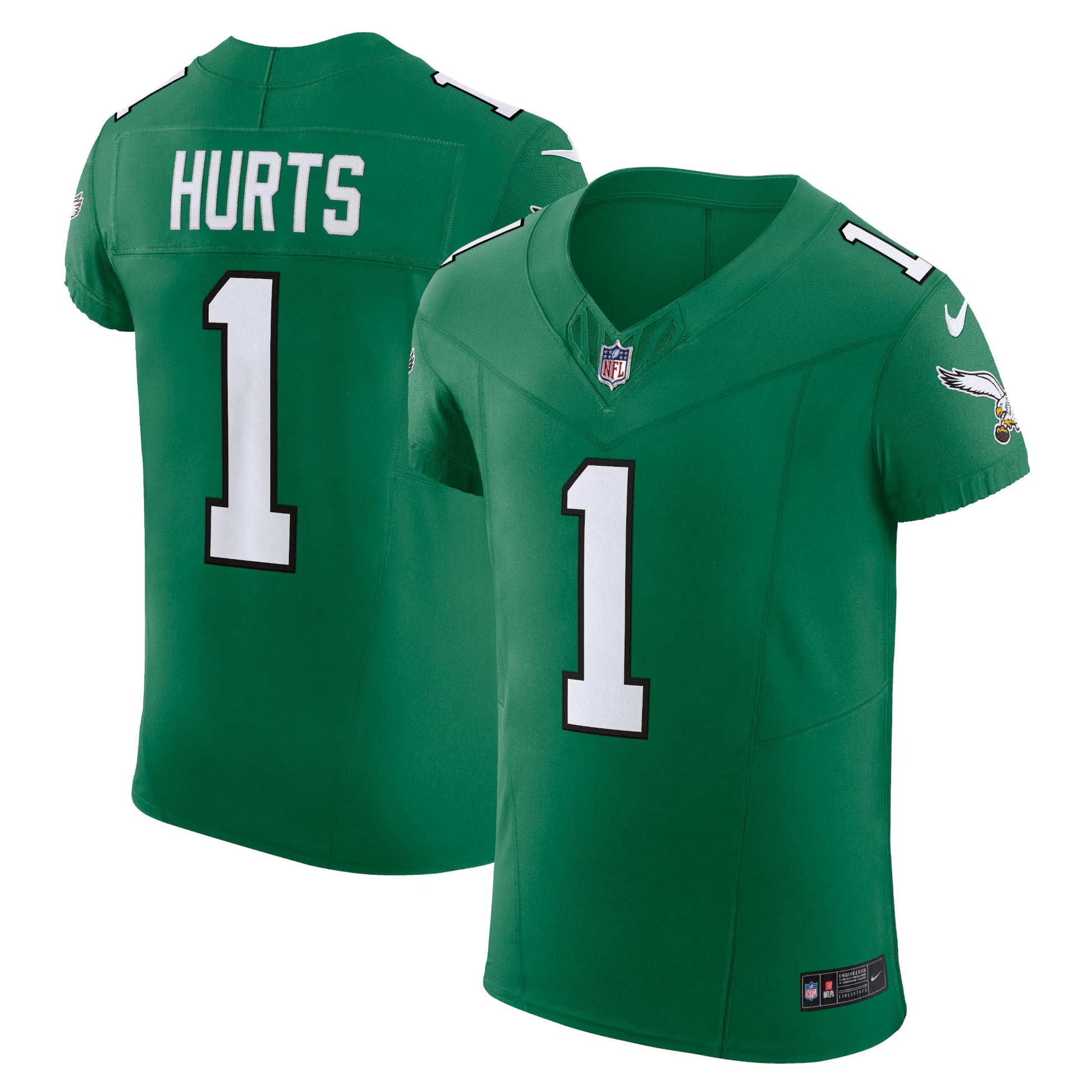 Jalen Hurts Philadelphia Eagles Nike 2nd Alternate Vapor F.U.S.E. Elite Jersey - Kelly Green