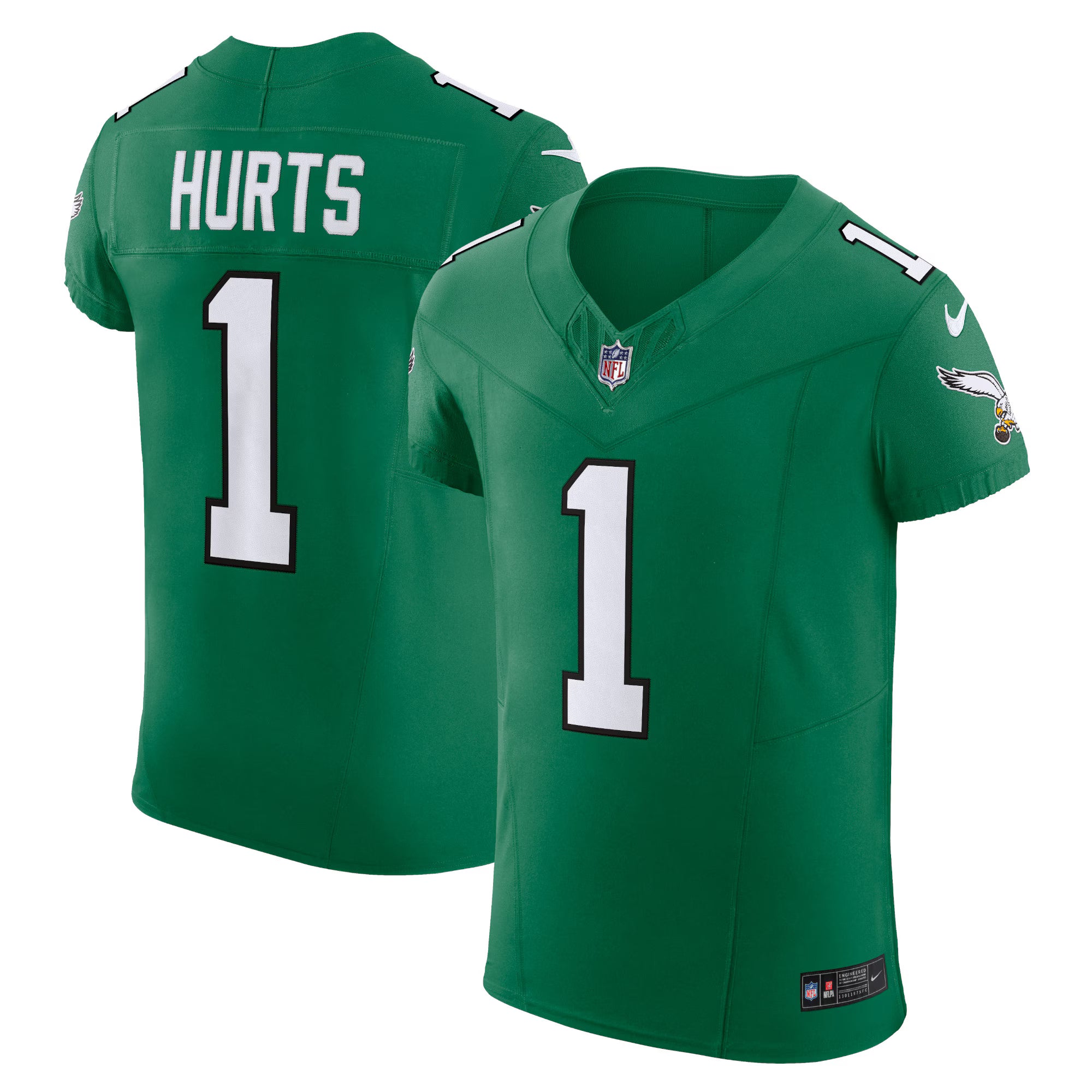 Jalen Hurts Philadelphia Eagles Nike 2nd Alternate Vapor F.U.S.E. Elite Jersey - Kelly Green