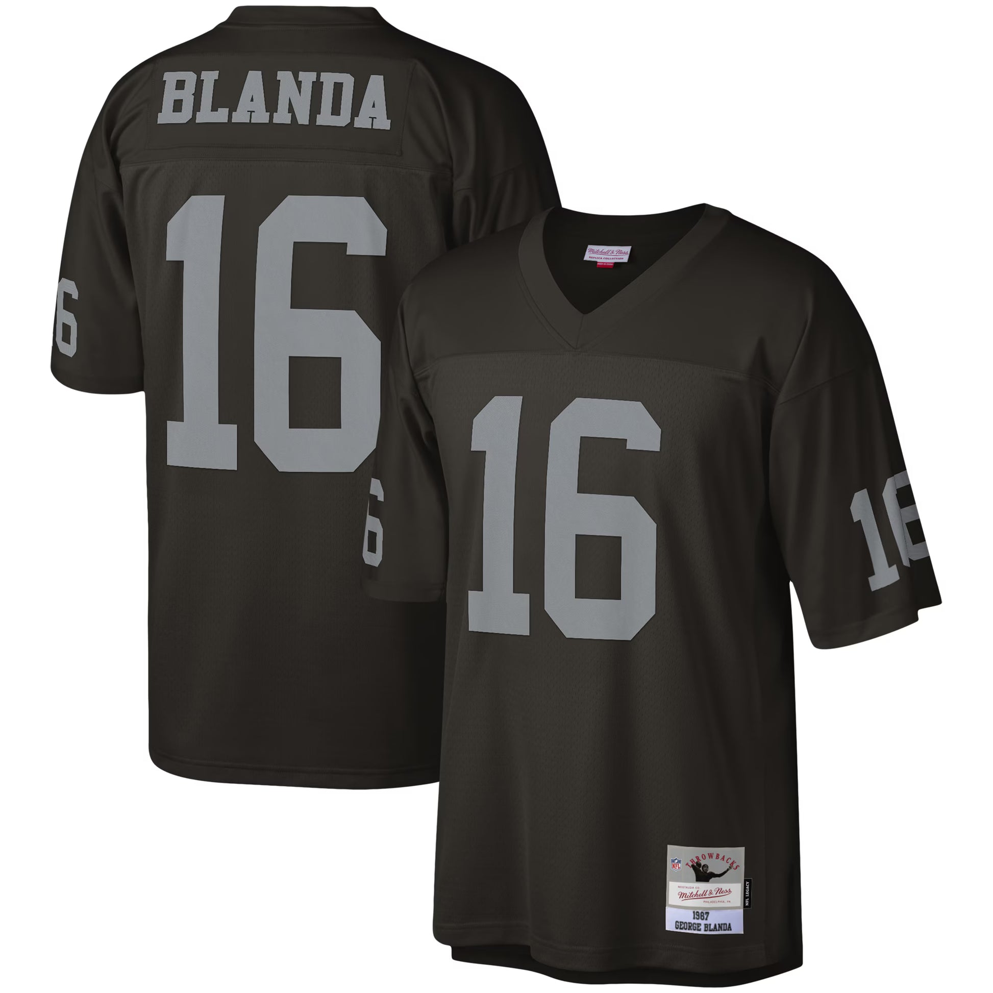 George Blanda Las Vegas Raiders Mitchell &amp; Ness Legacy Replica Jersey - Black