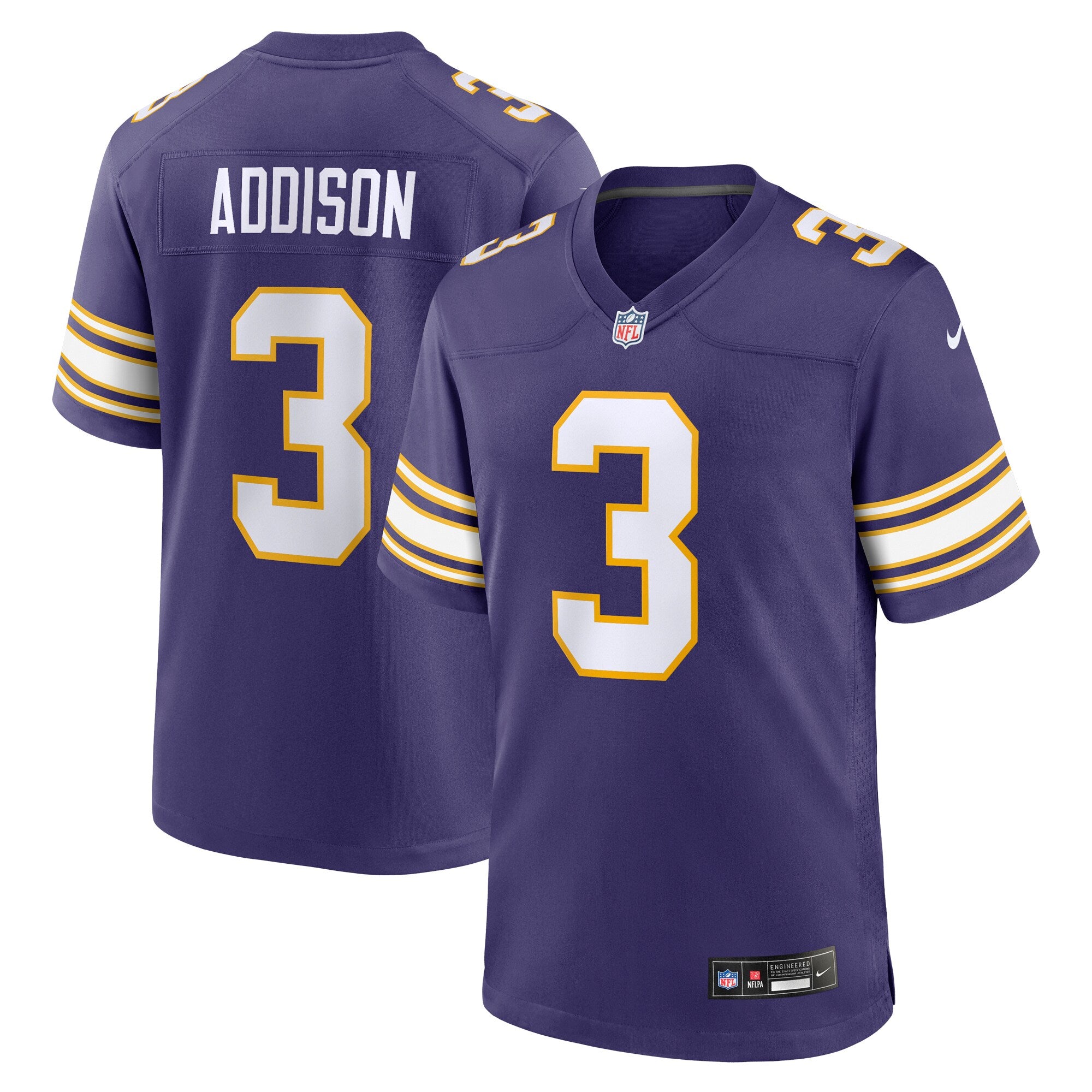 Jordan Addison Minnesota Vikings Nike Alternate Game Jersey - Purple