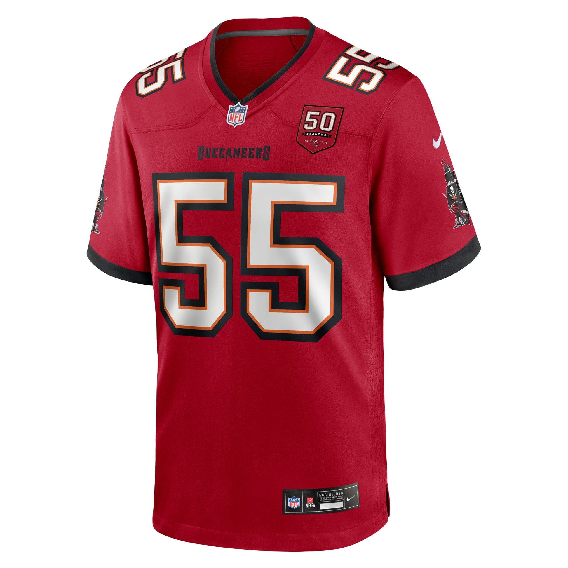 Derrick Brooks Tampa Bay Buccaneers Nike 50th Season Team Game Jersey - Red