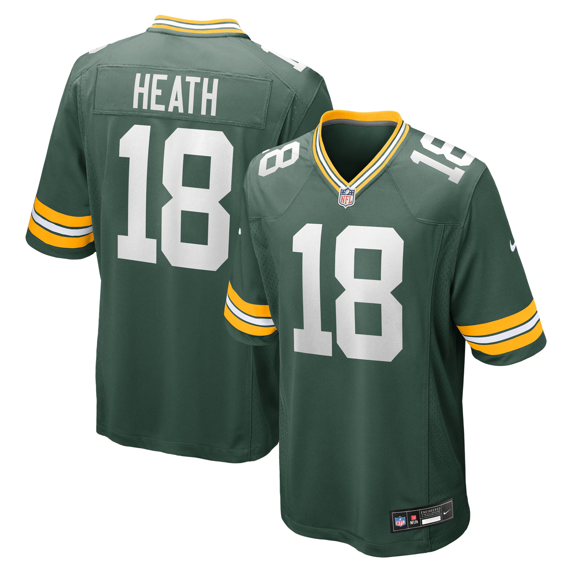 Malik Heath Green Bay Packers Nike  Game Jersey -  Green
