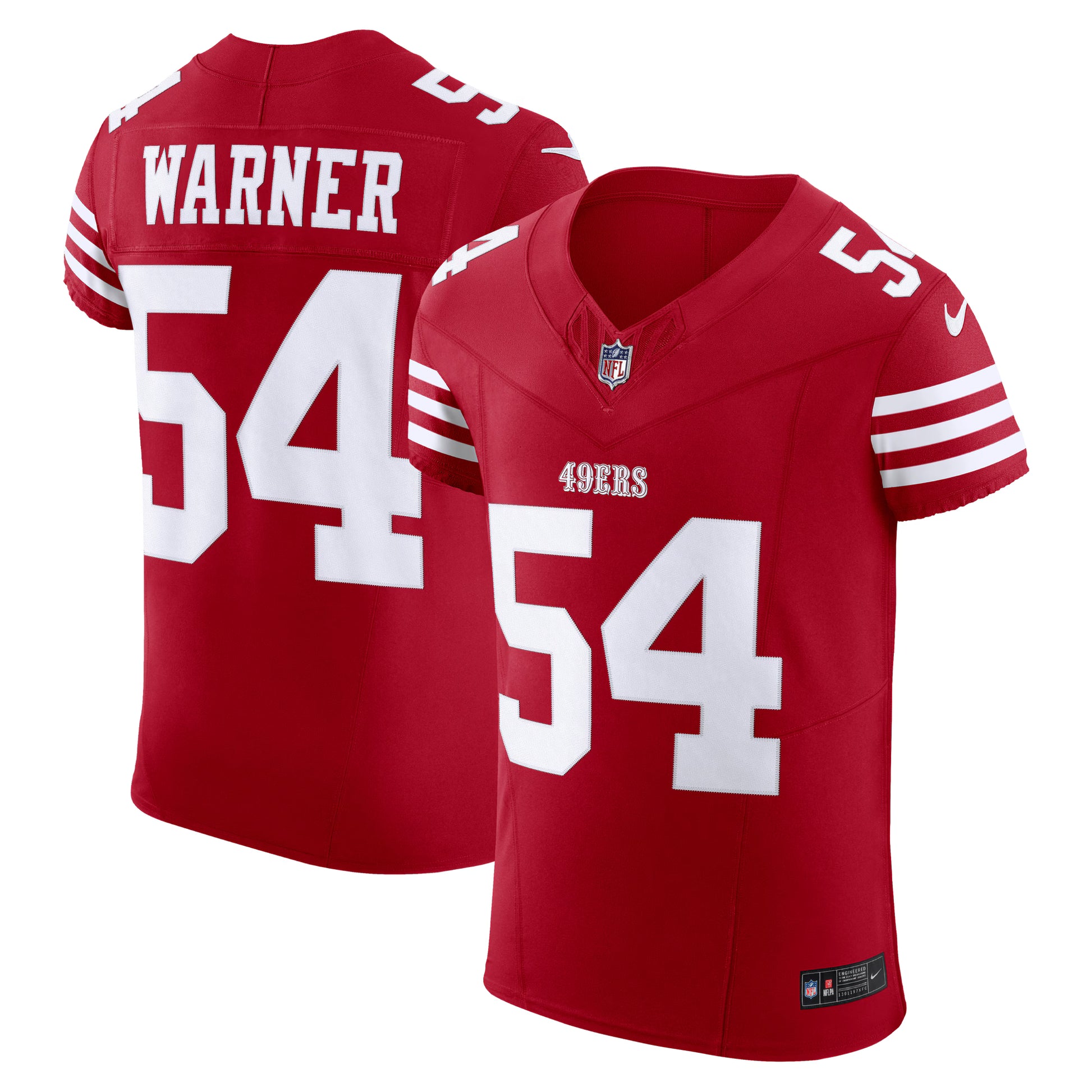 Fred Warner San Francisco 49ers Nike  Vapor F.U.S.E. Elite Jersey - Scarlet