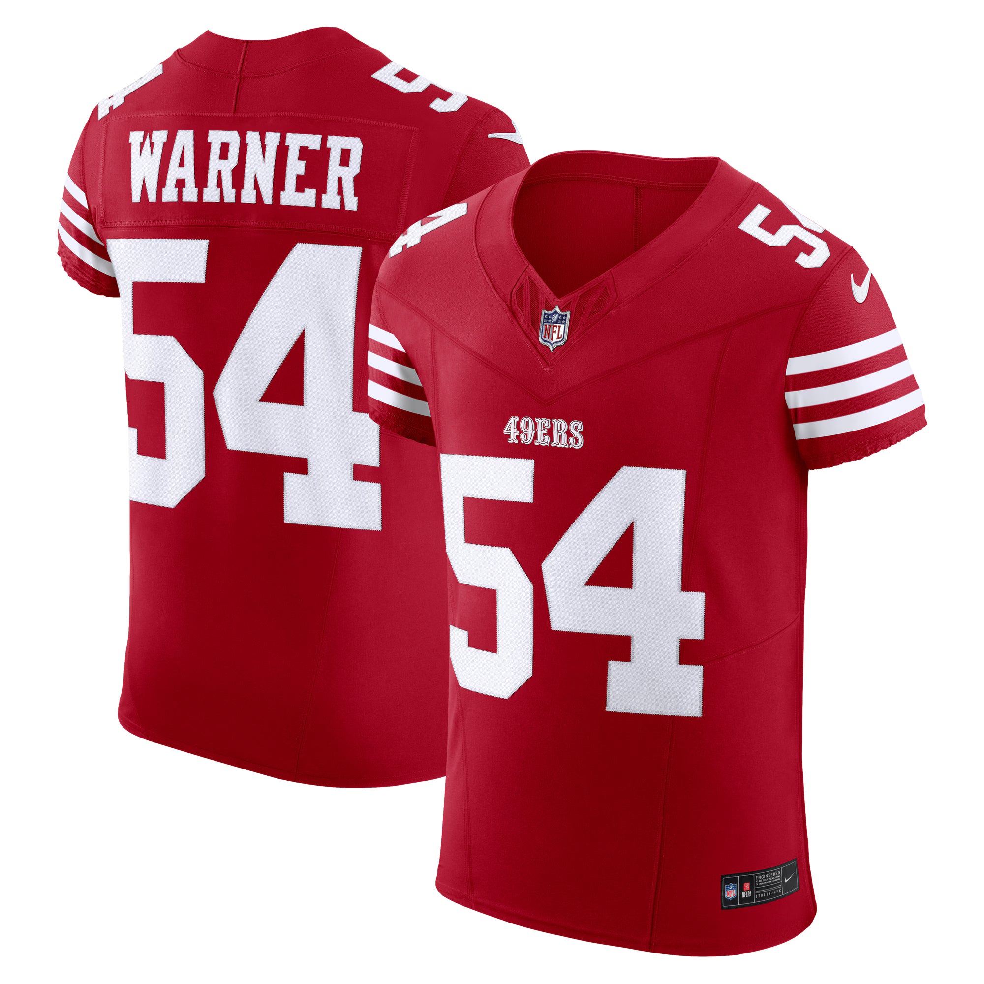 Fred Warner San Francisco 49ers Nike  Vapor F.U.S.E. Elite Jersey - Scarlet