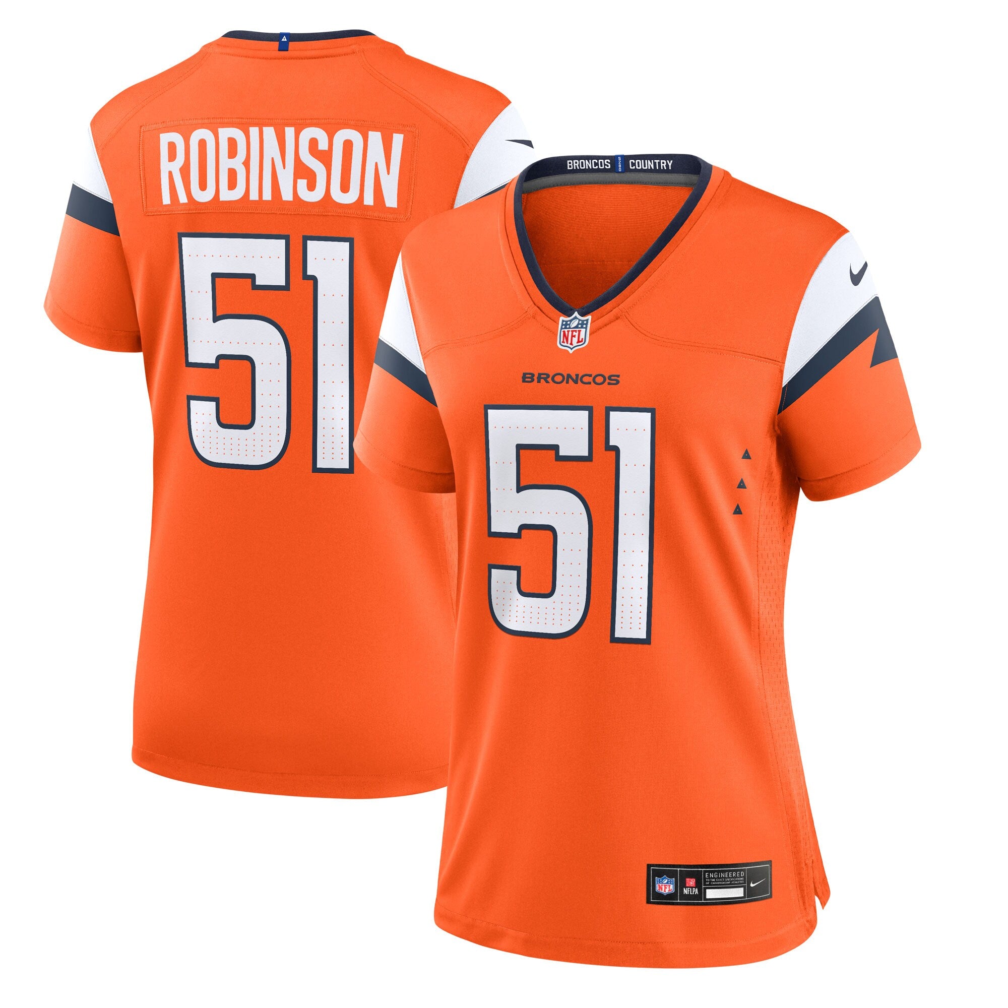 Que Robinson Denver Broncos Nike Women's Team Game Jersey -  Orange