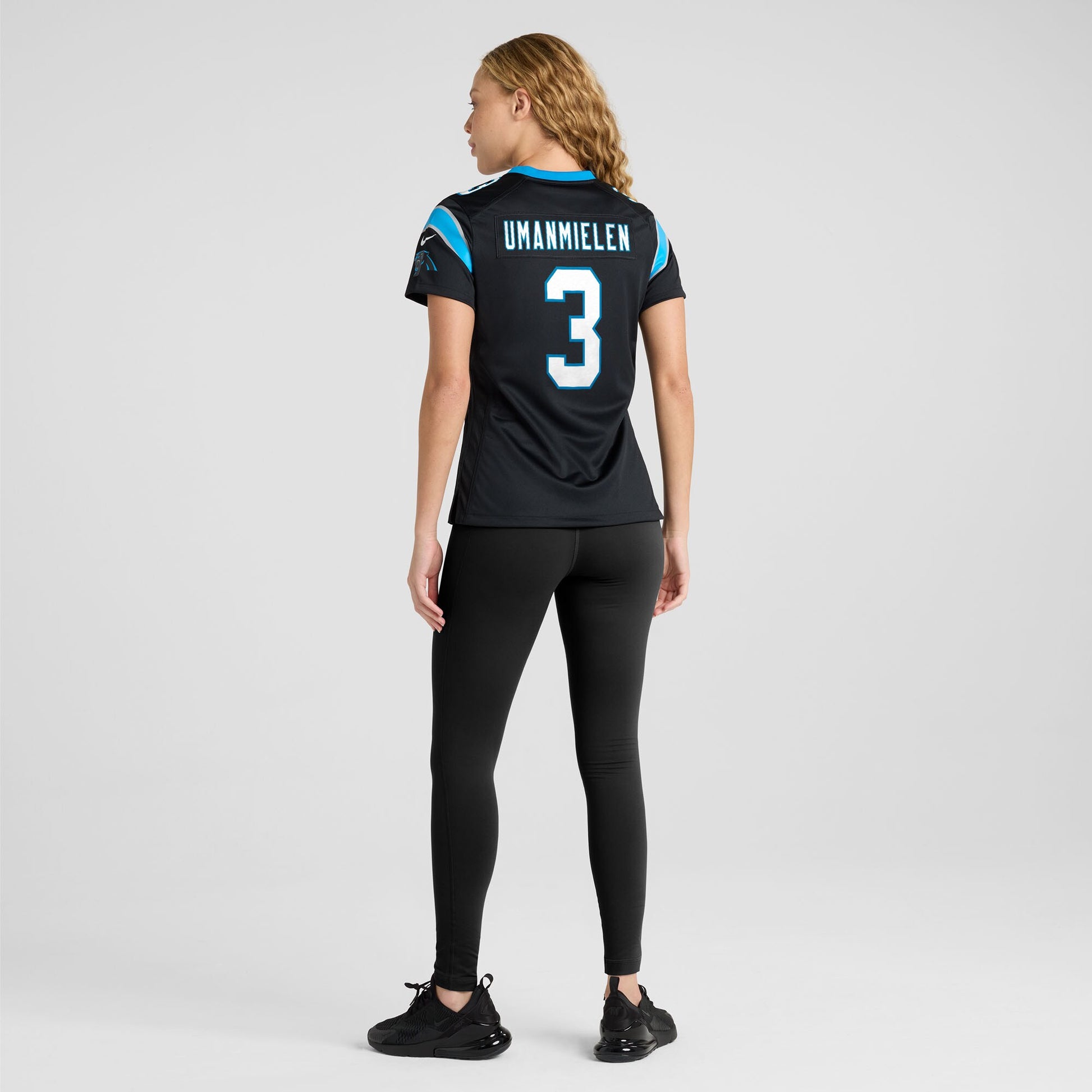 Princely Umanmielen Carolina Panthers Nike Women's Team Game Jersey -  Black