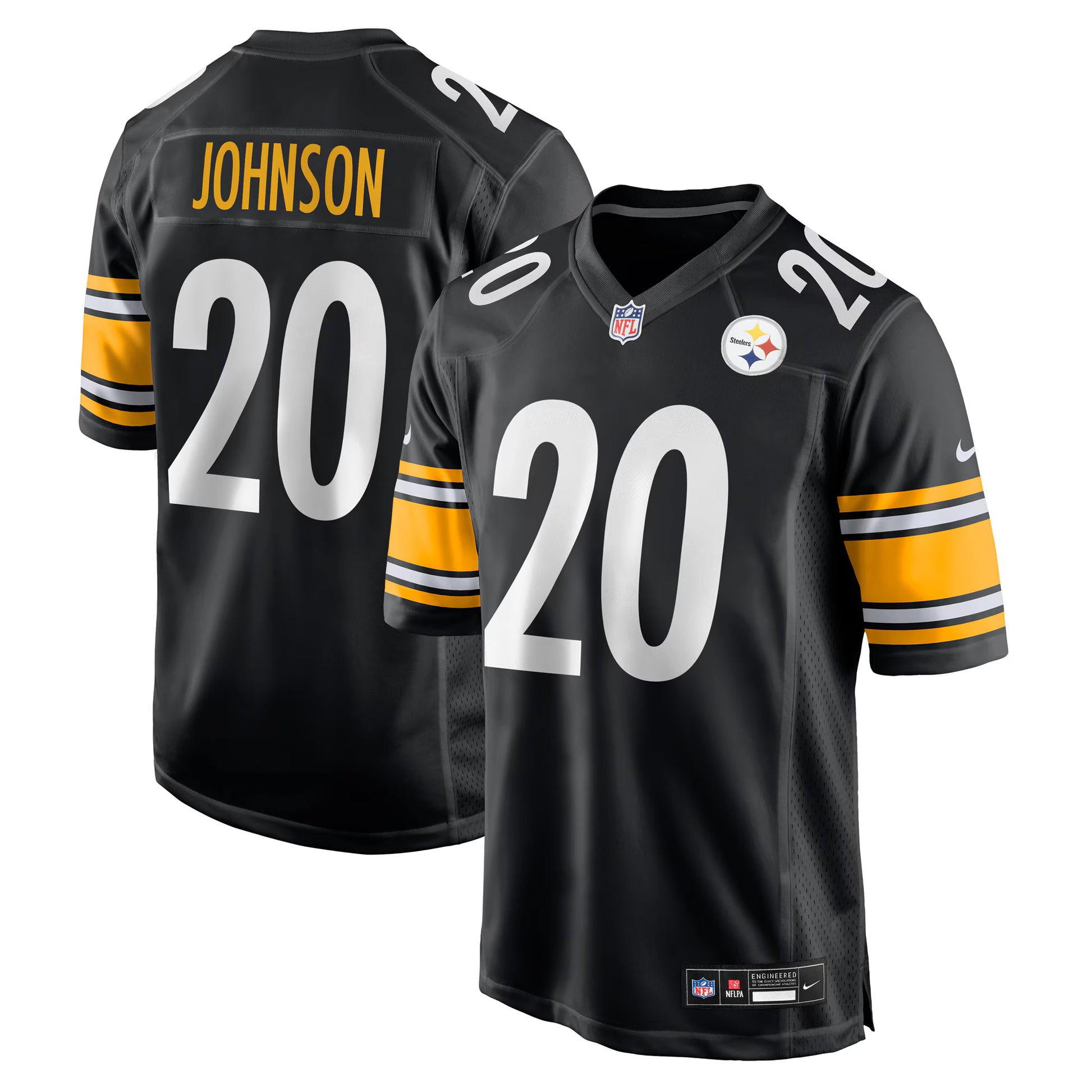 Kaleb Johnson Pittsburgh Steelers Nike Team Game Jersey -  Black