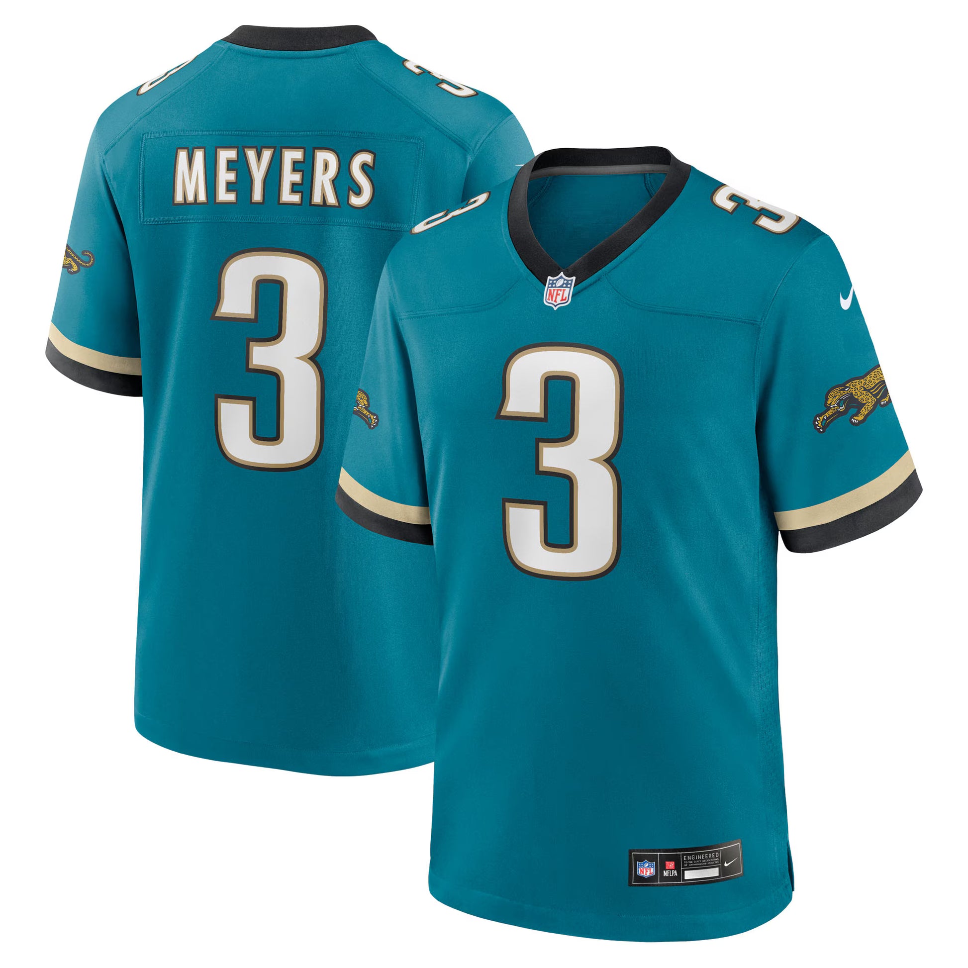 Jakobi Meyers Jacksonville Jaguars Nike Alternate 2 Prowler Throwback Game Jersey -  Teal