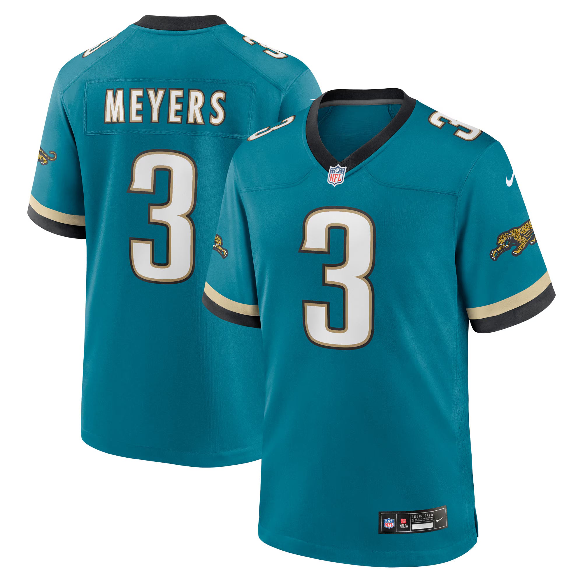 Jakobi Meyers Jacksonville Jaguars Nike Alternate 2 Prowler Throwback Game Jersey -  Teal