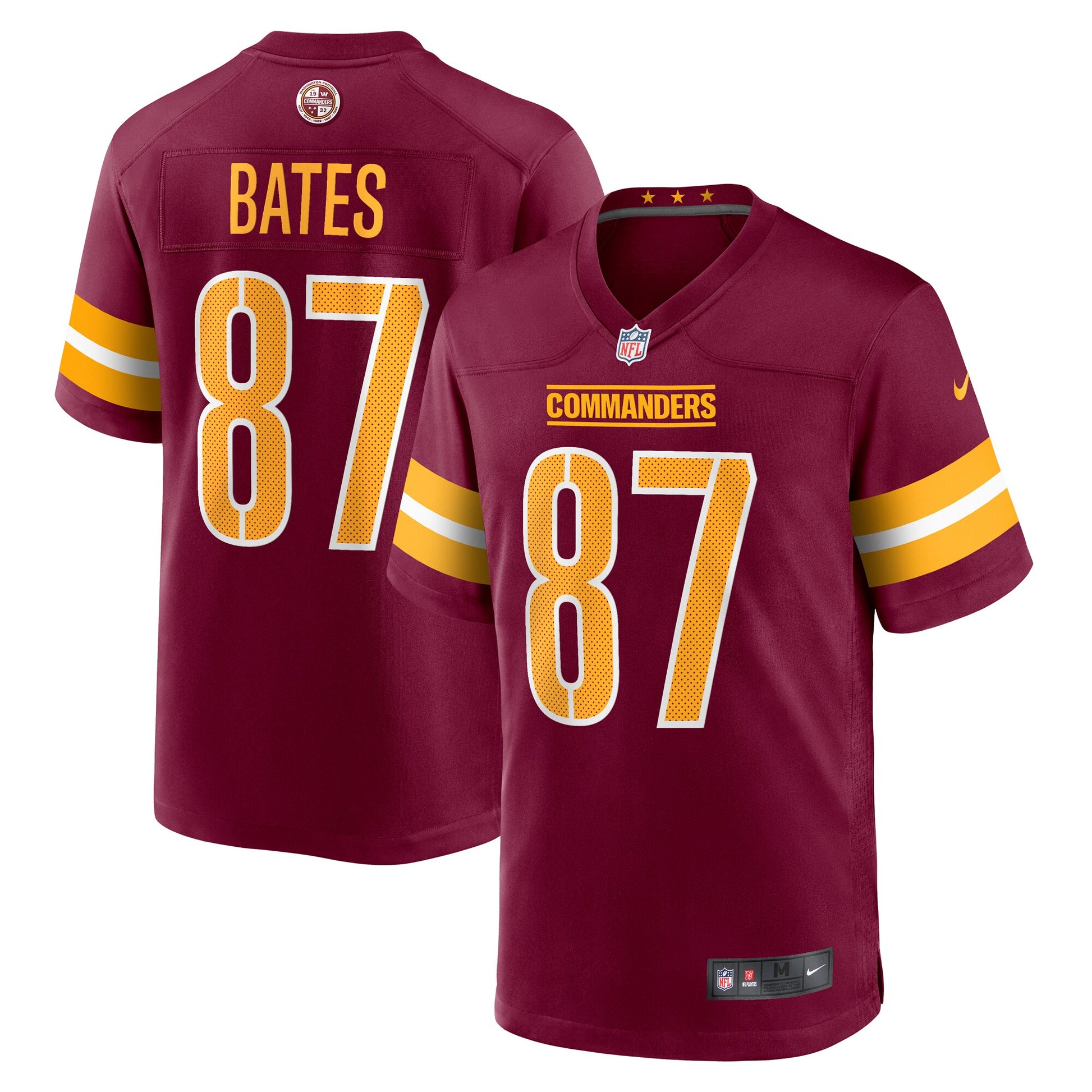 John Bates Washington Commanders Nike  Game Jersey -  Burgundy