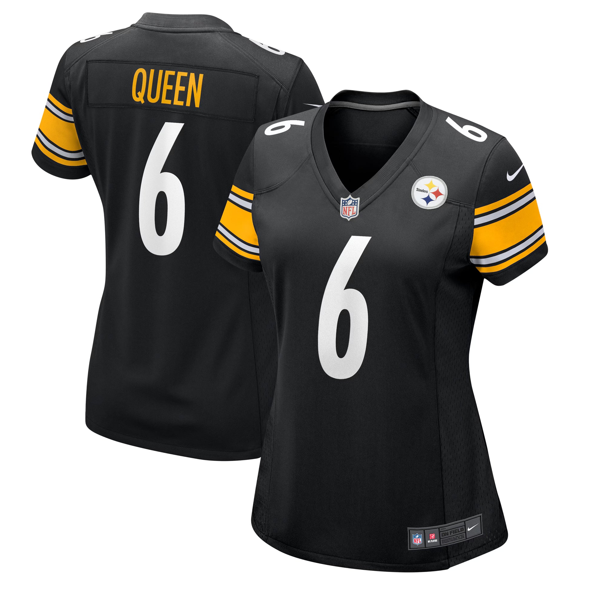 Patrick Queen Pittsburgh Steelers Nike Women's Team Game Jersey -  Black