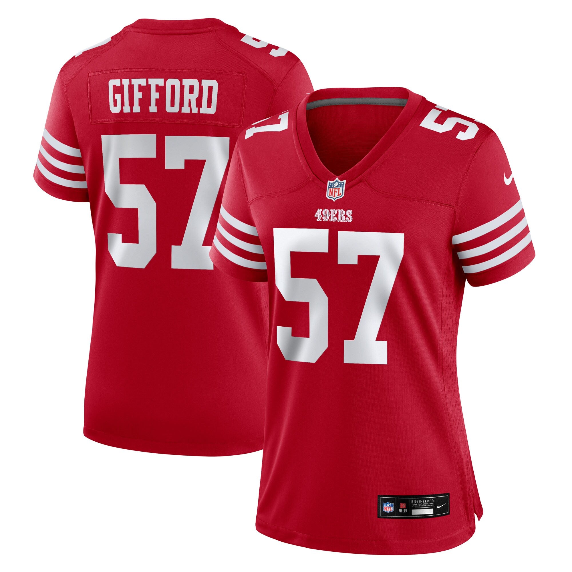 Luke Gifford San Francisco 49ers Nike Women's Team Game Jersey -  Scarlet