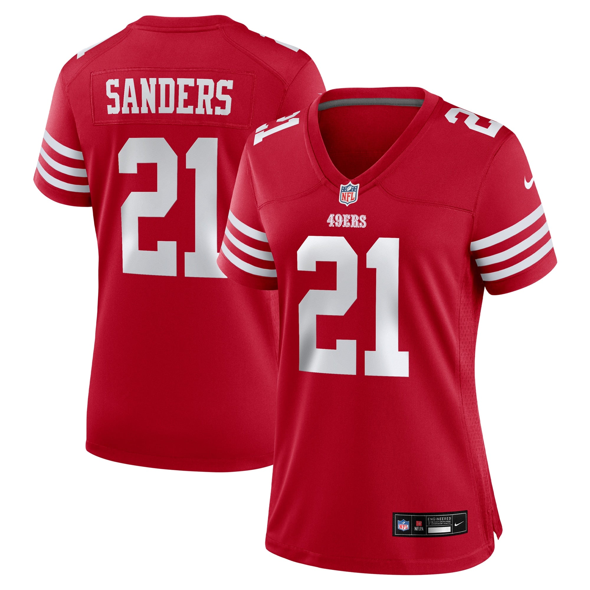 Deion Sanders San Francisco 49ers Nike Women's Retired Player Game Jersey - Scarlet