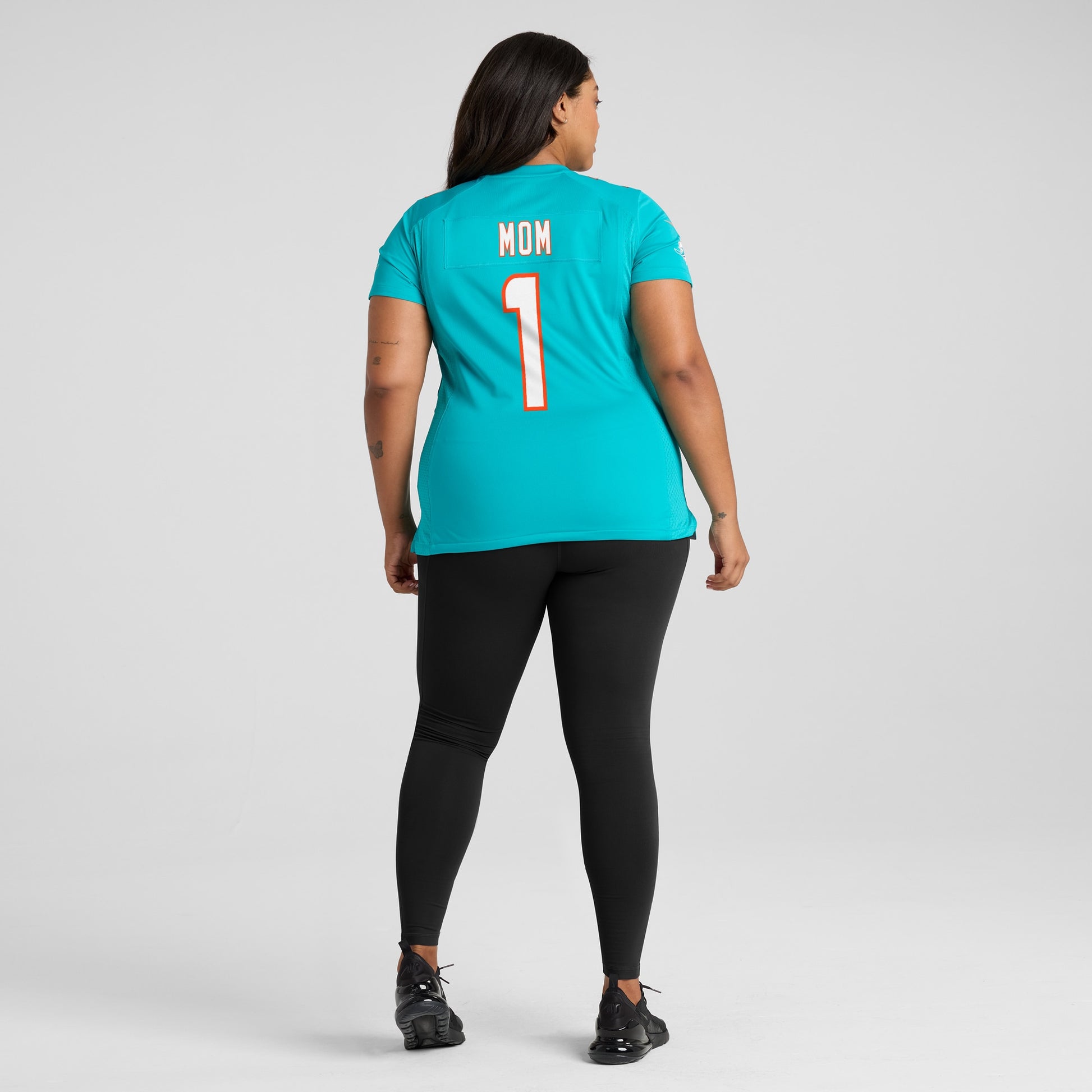 Number 1 Mom Miami Dolphins Nike Women's Game Jersey - Aqua